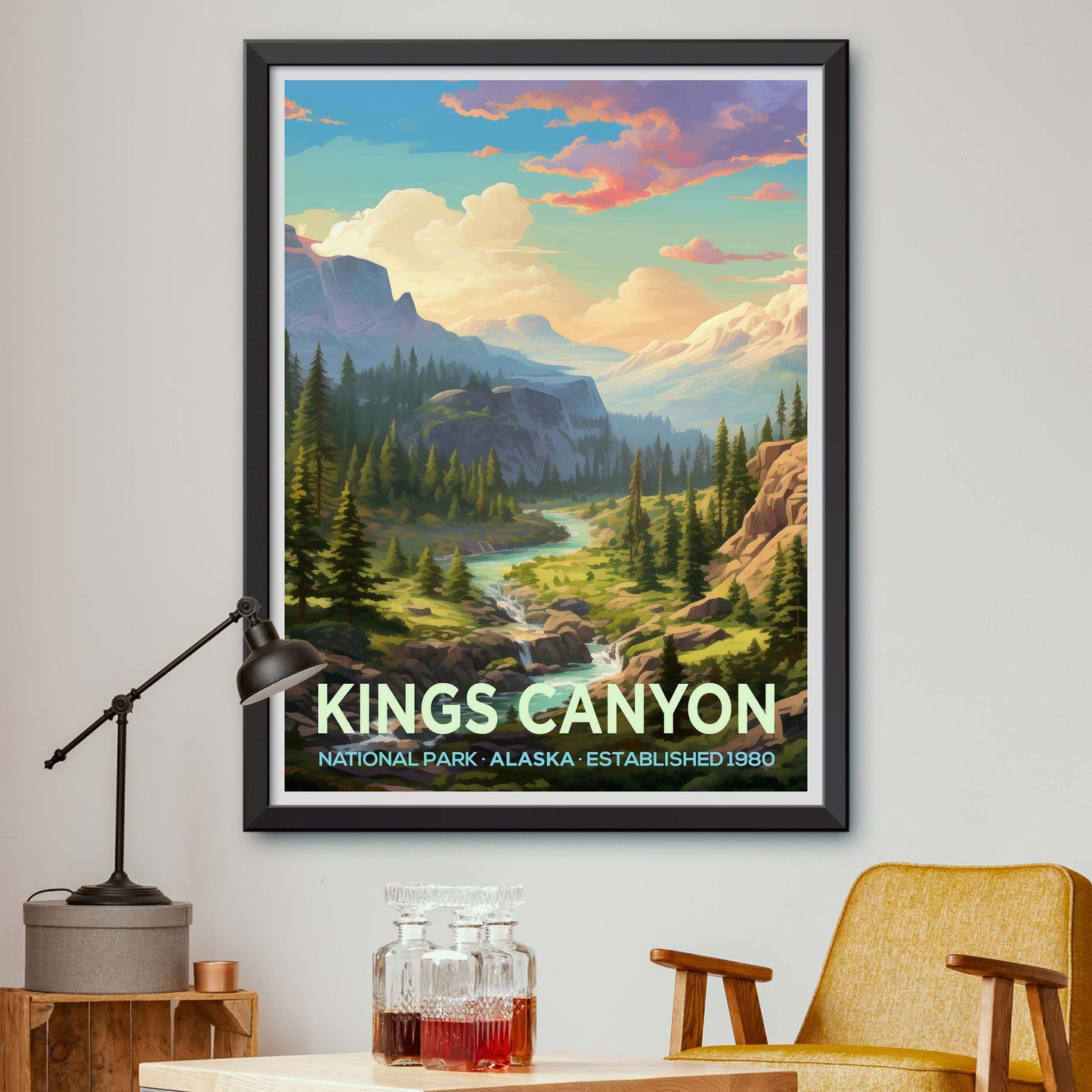 Kings Canyon National Park Travel Print