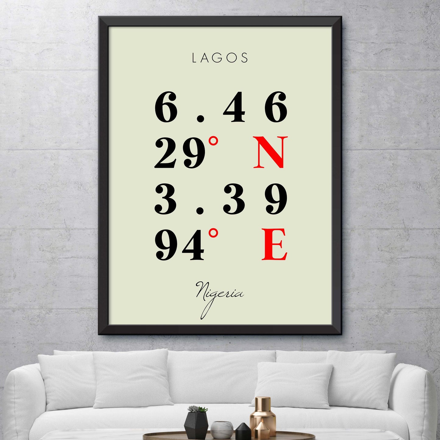 Lagos Coordinate Map