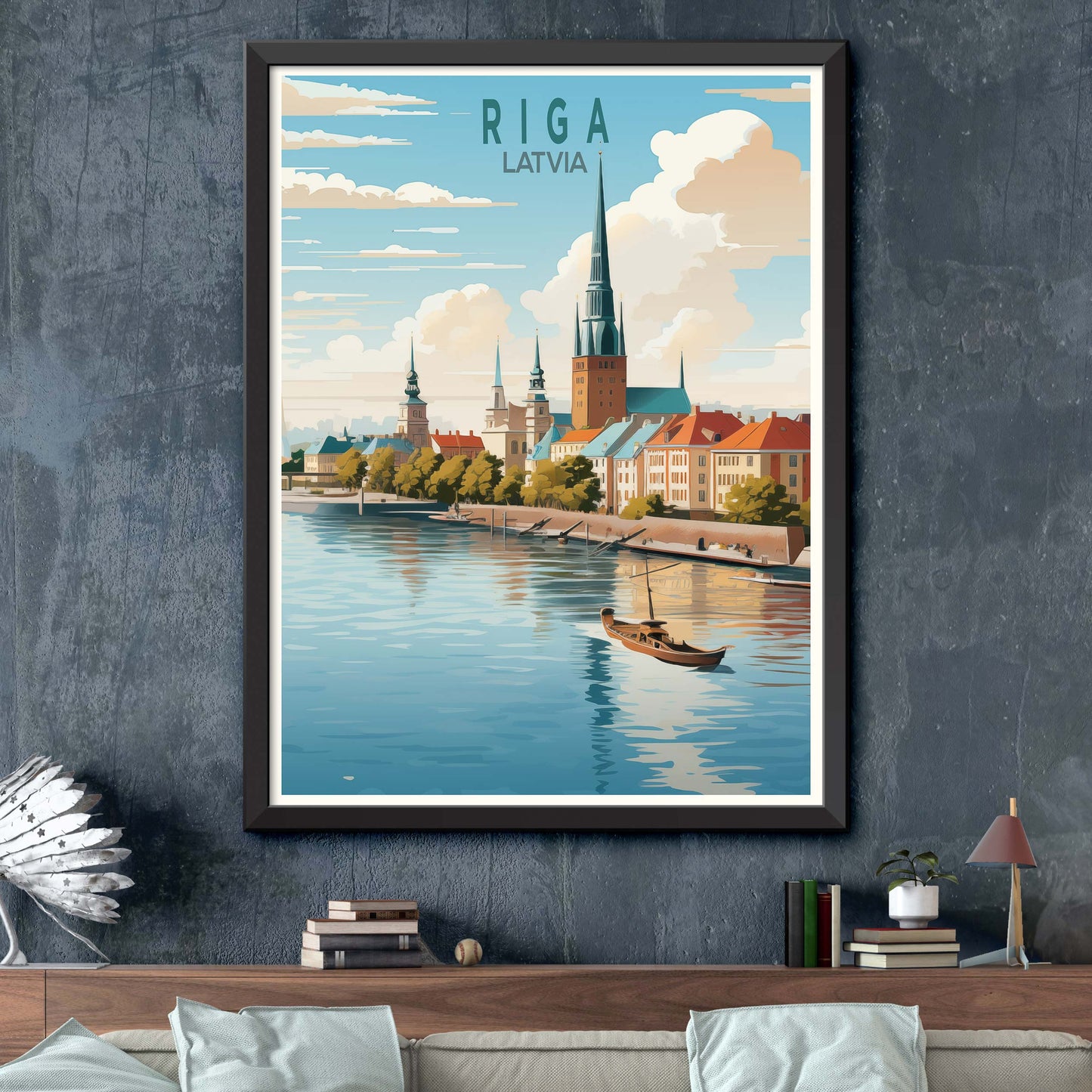 Riga Latvia Travel Poster
