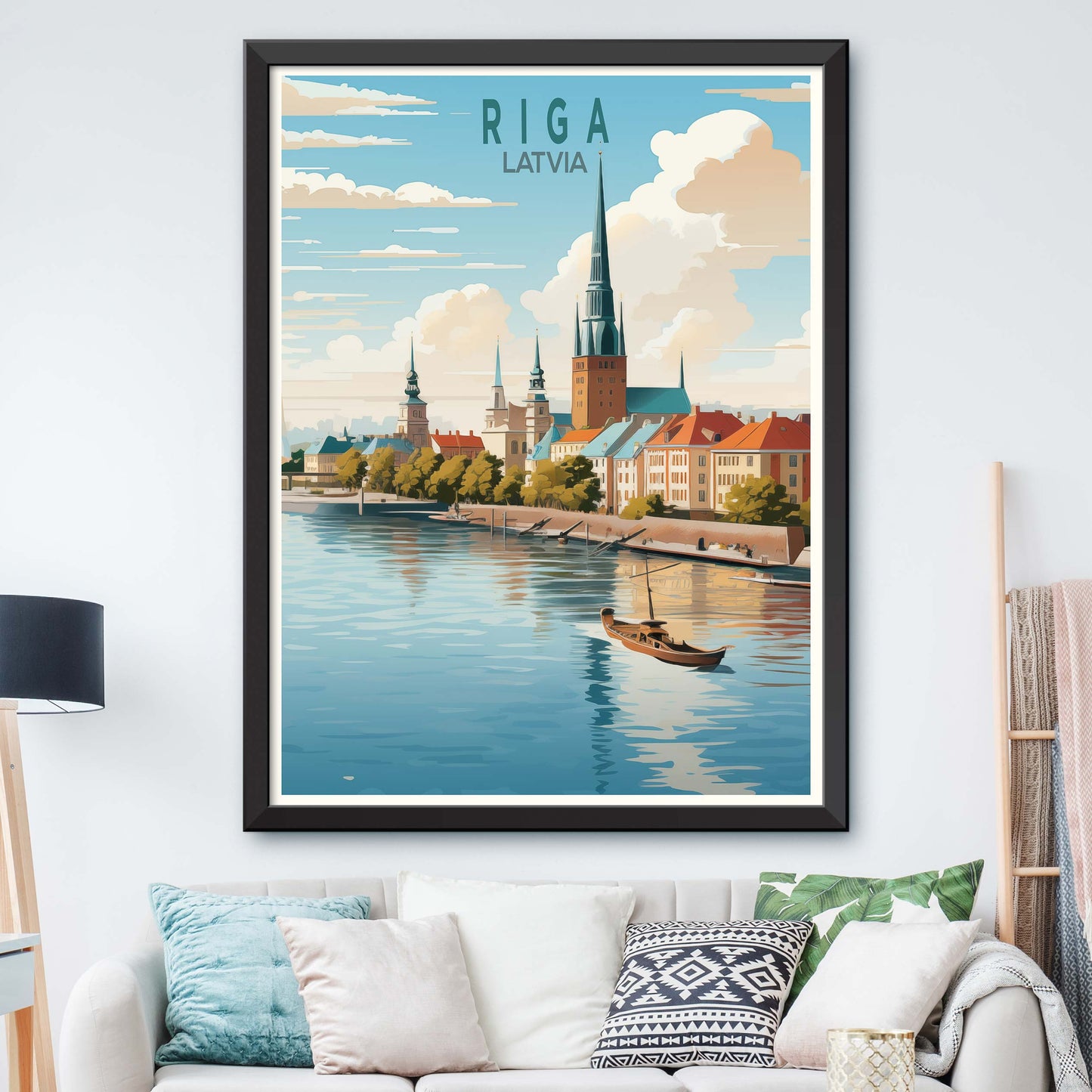 Riga Latvia Travel Poster