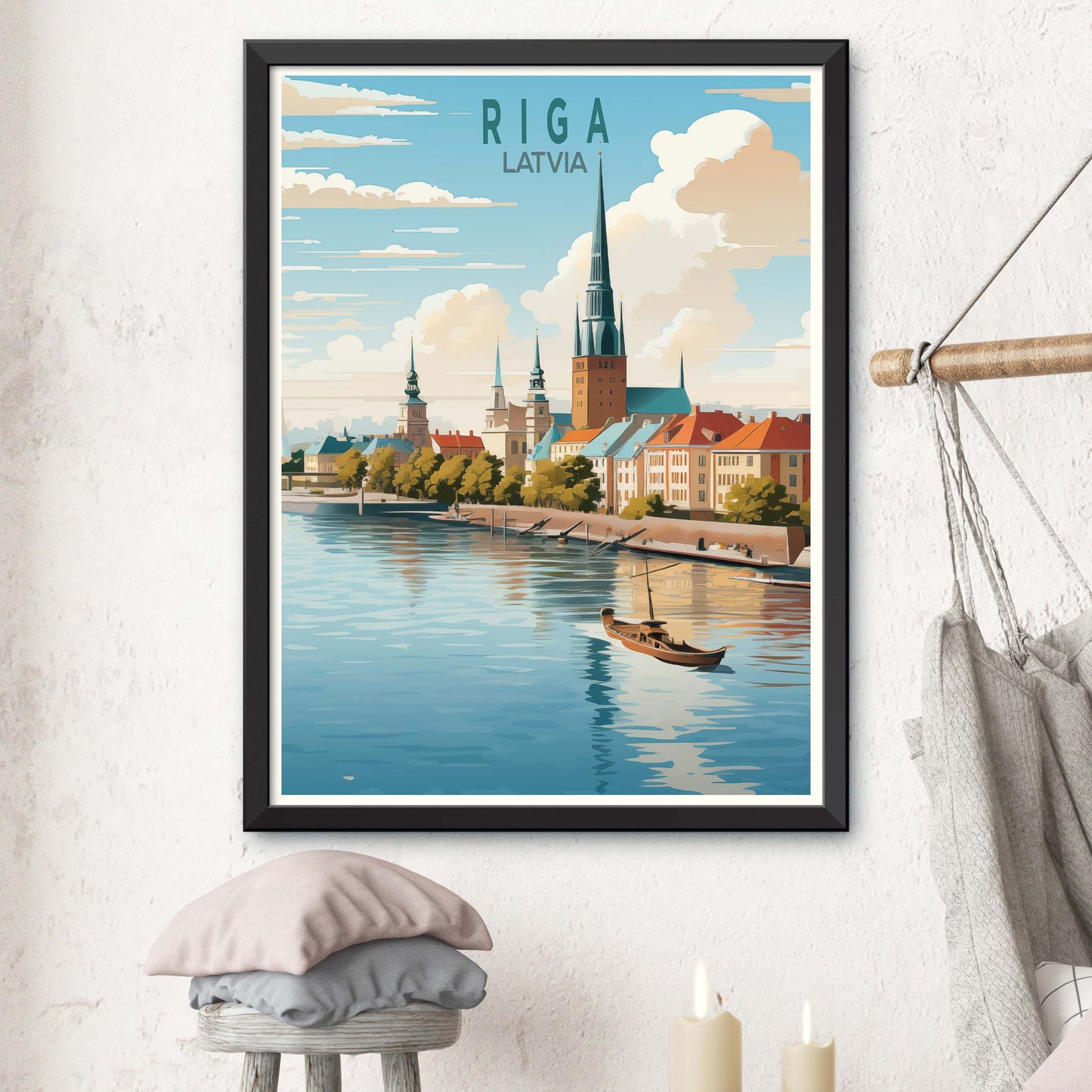 Riga Latvia Travel Poster