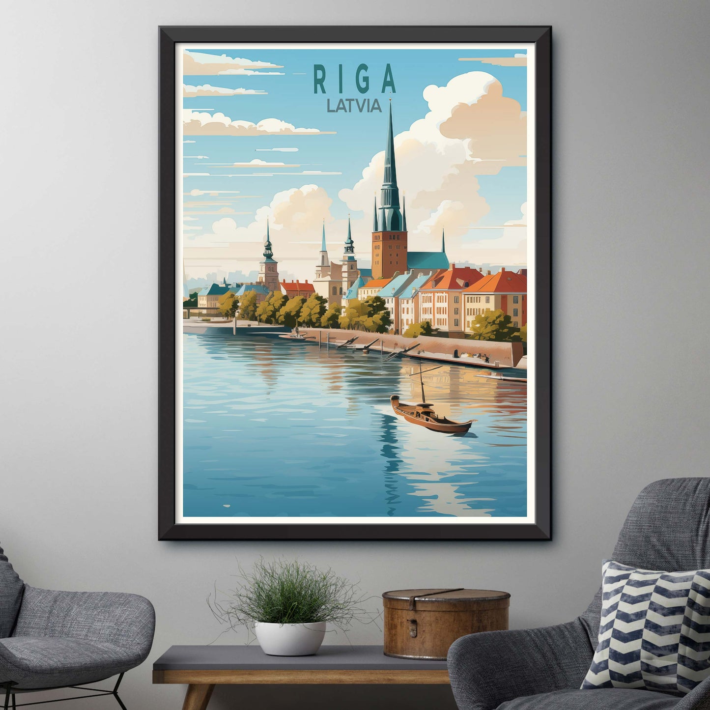 Riga Latvia Travel Poster