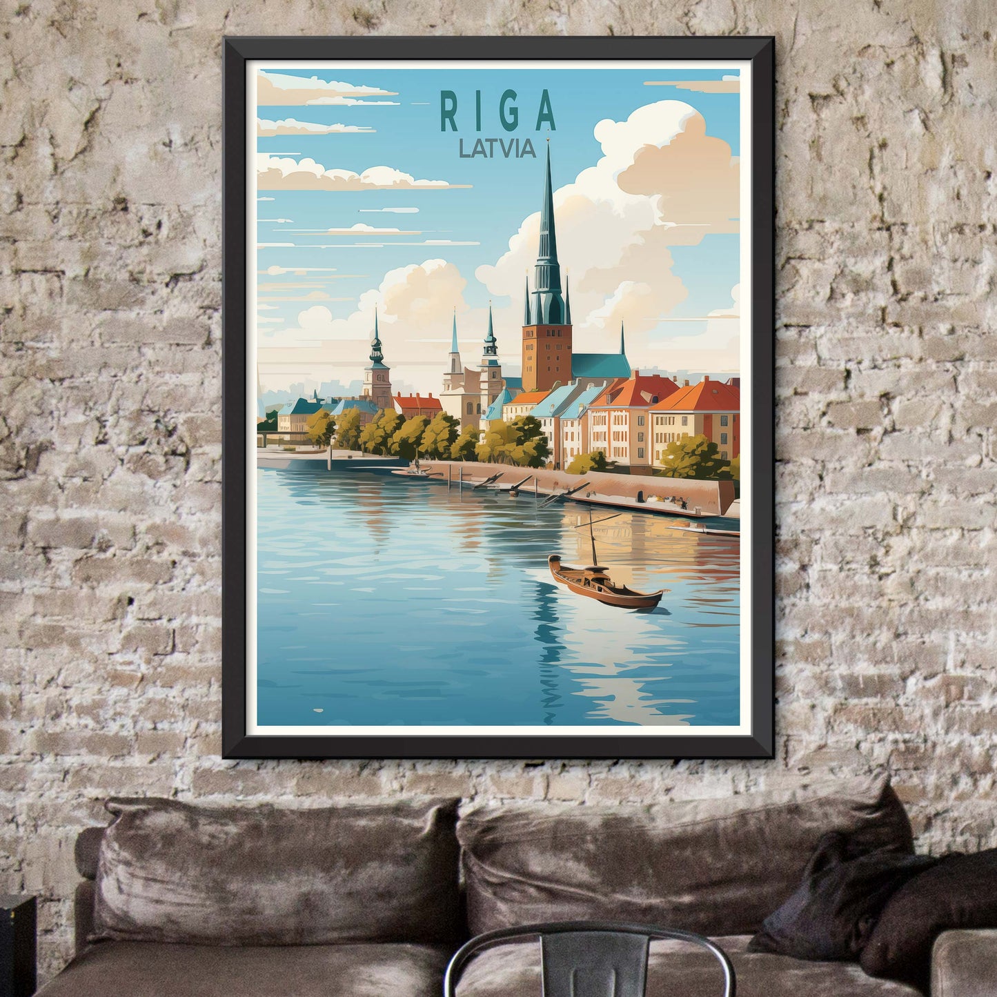 Riga Latvia Travel Poster