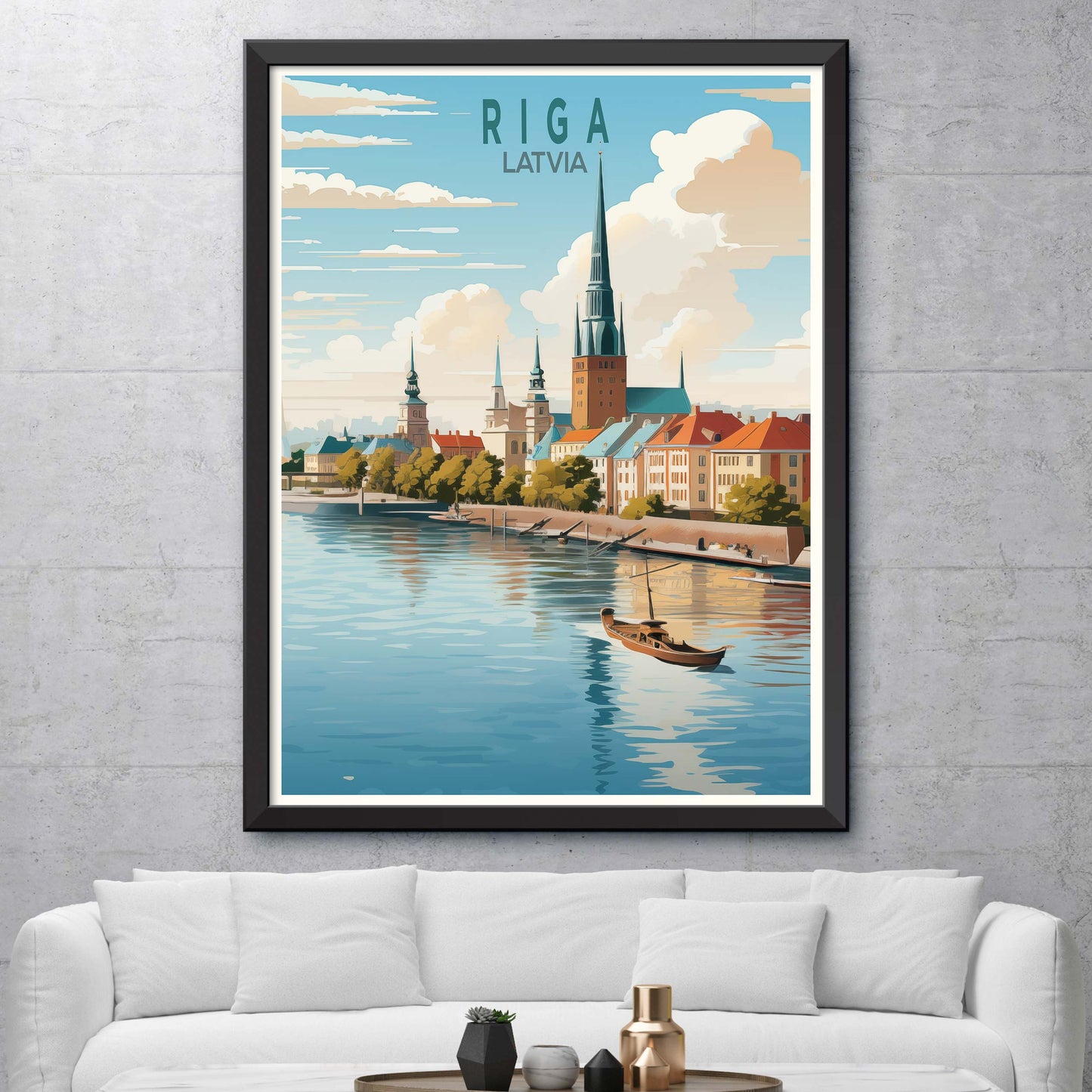 Riga Latvia Travel Poster