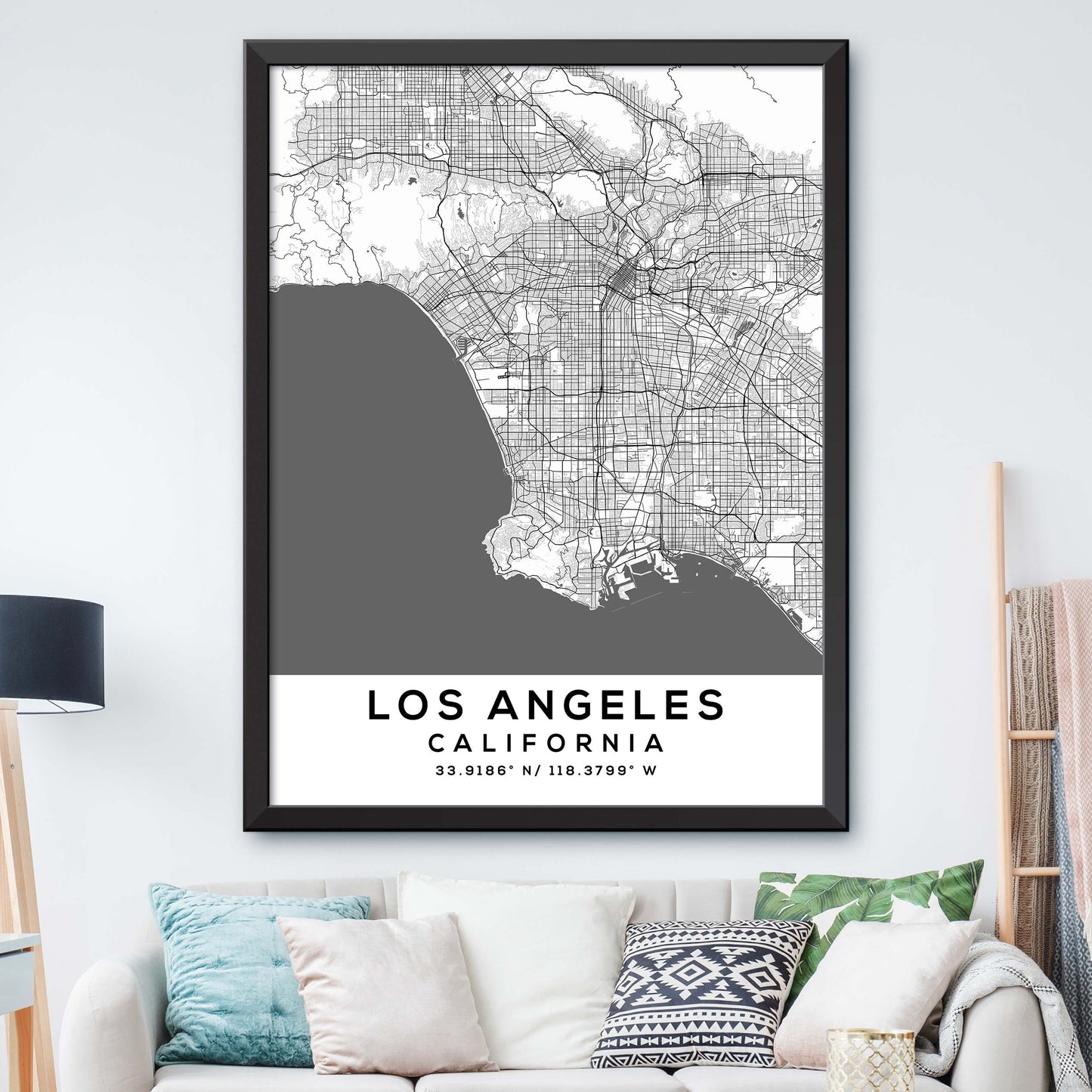 Los-Angeles,California Map Print
