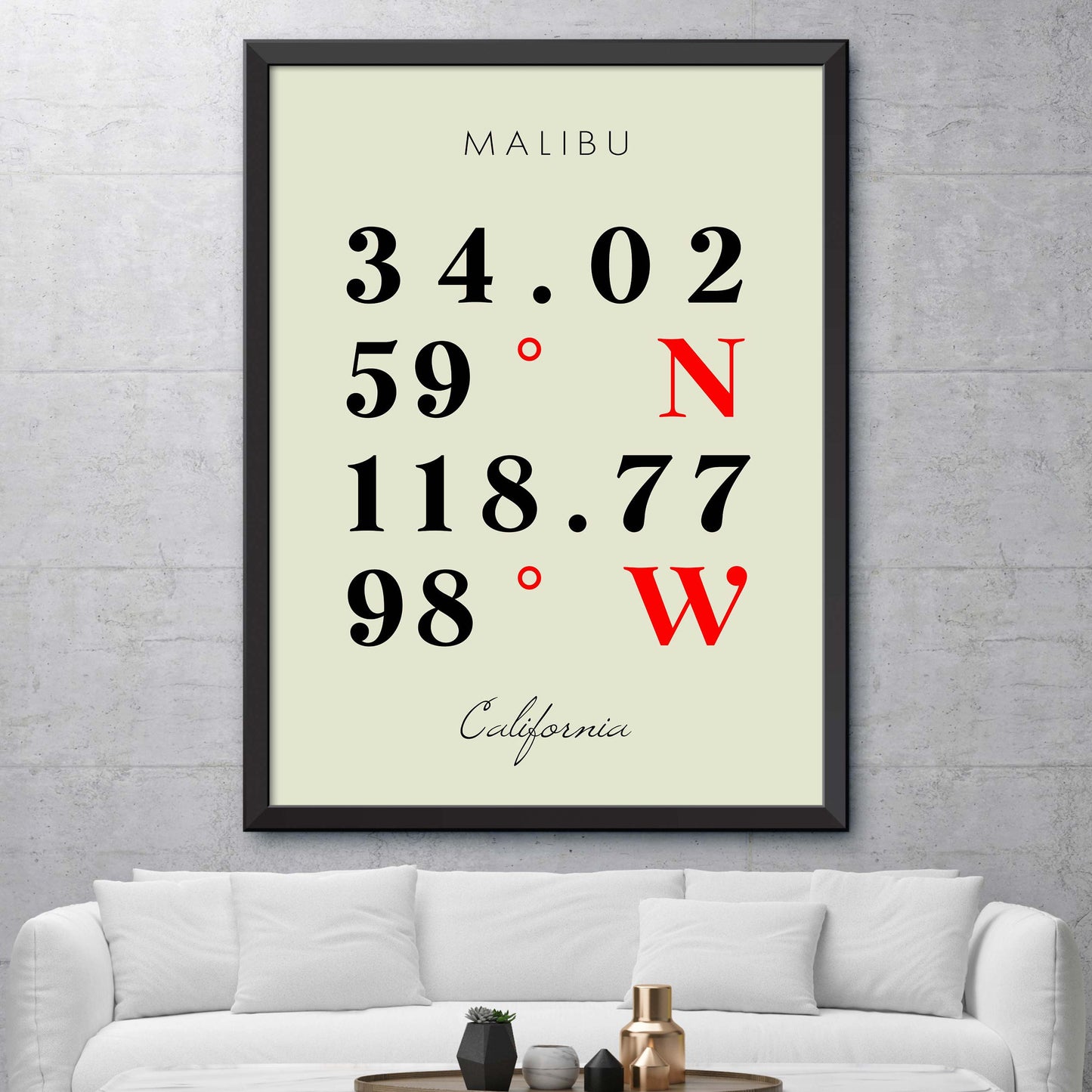 Malibu Coordinate Map