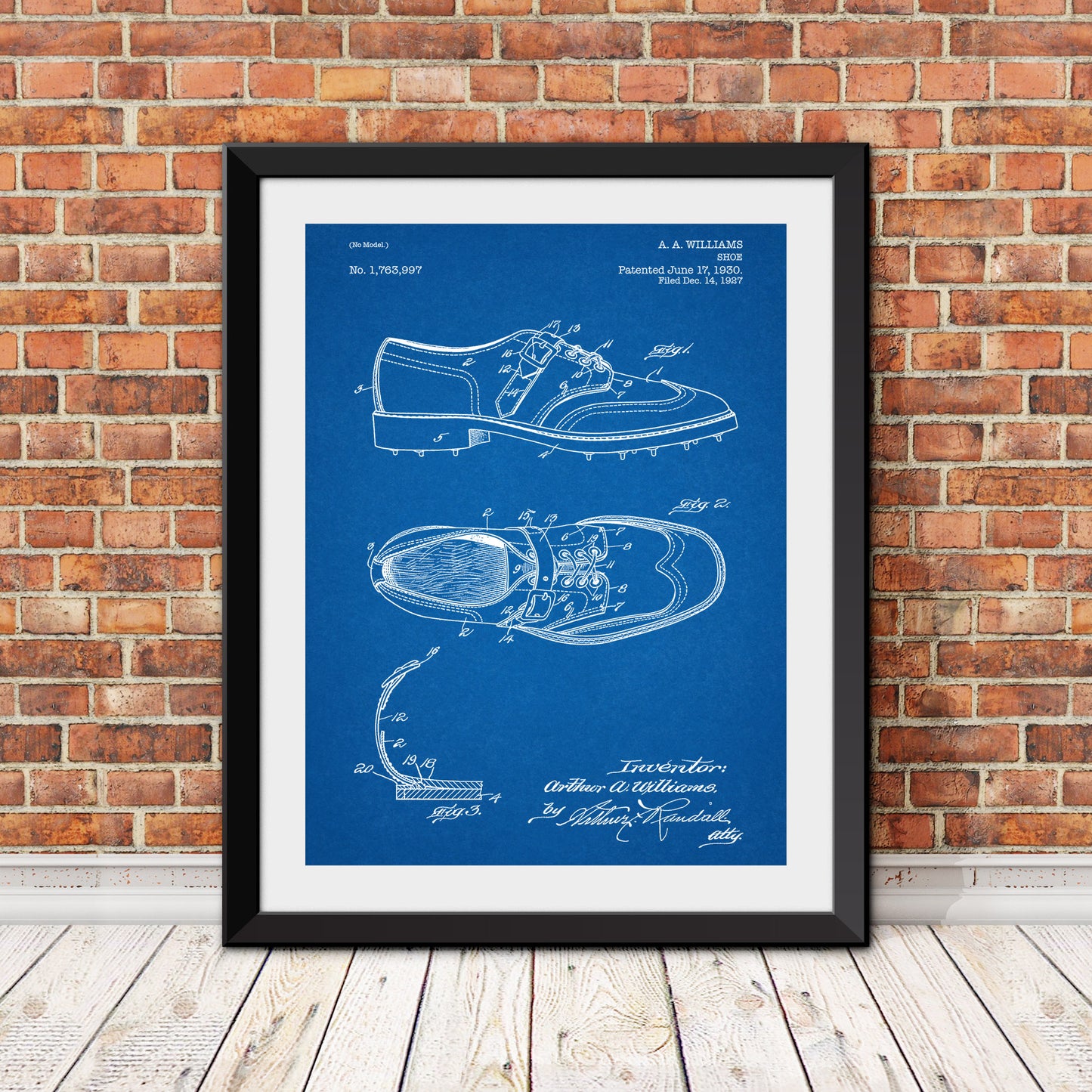 Golf Shoe Patent Patent Print