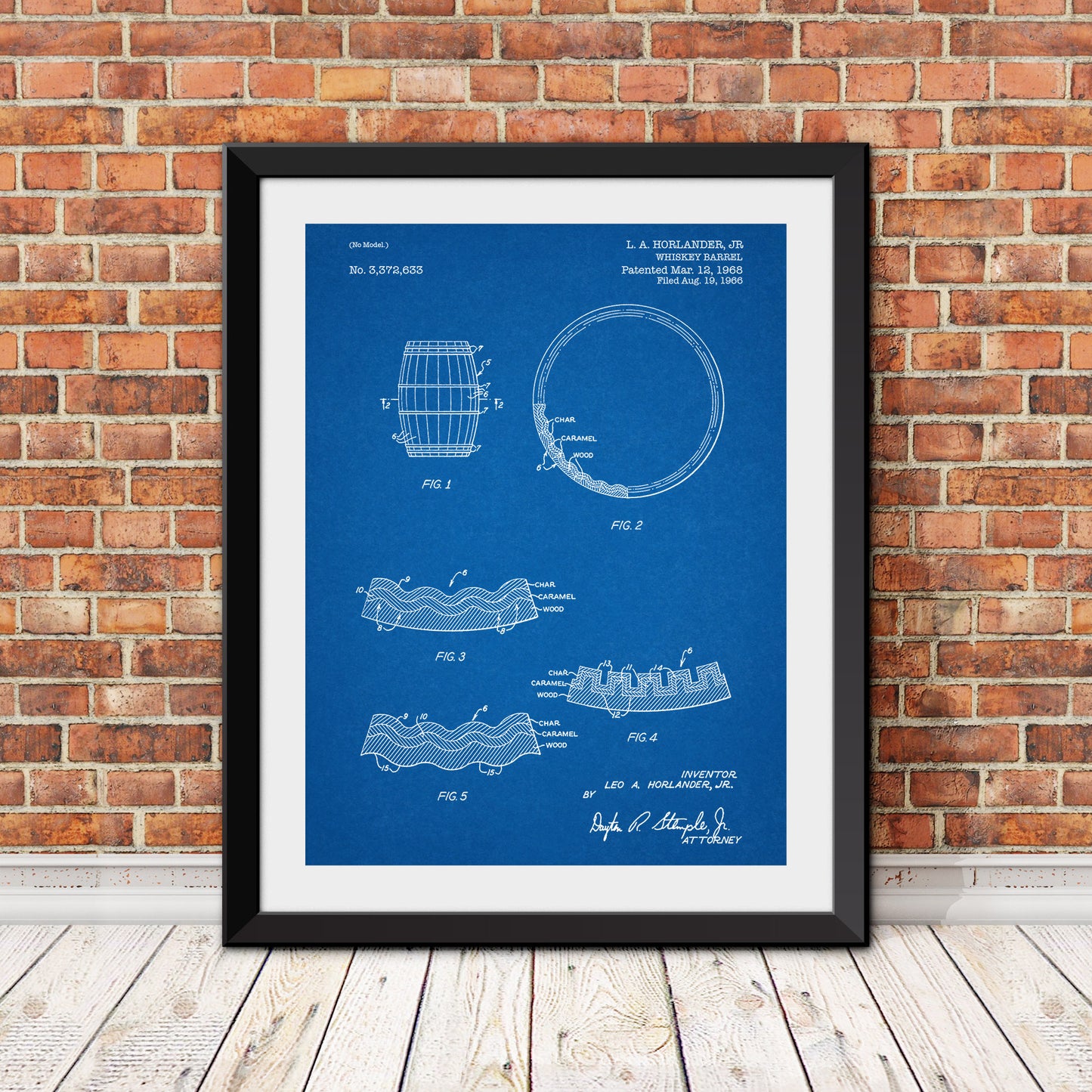 Whiskey Barrel Patent Print