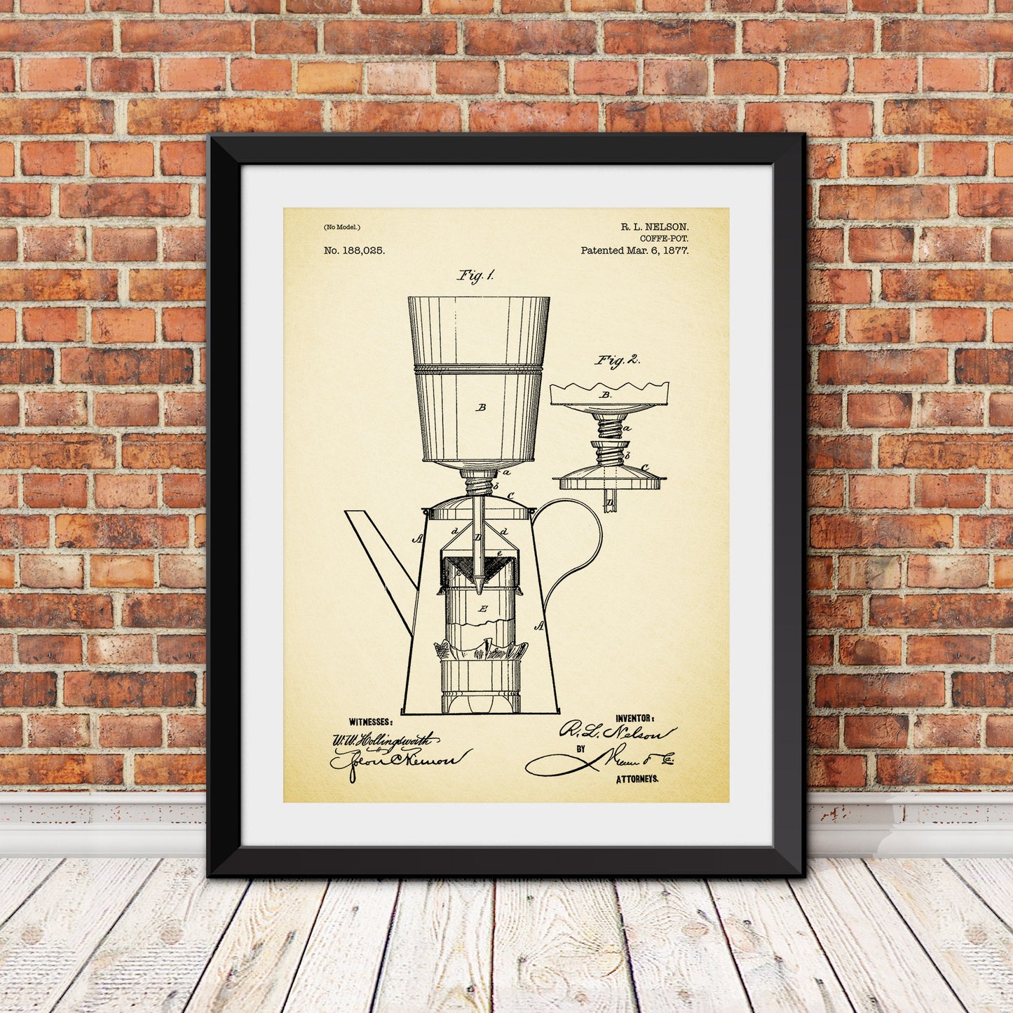 Coffee Pot Patent Patent Print