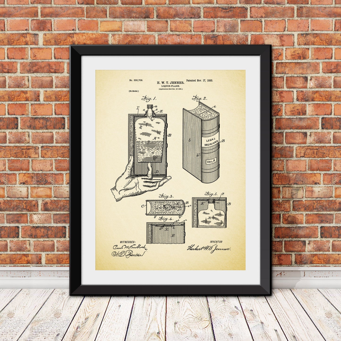 Flask Patent Patent Print