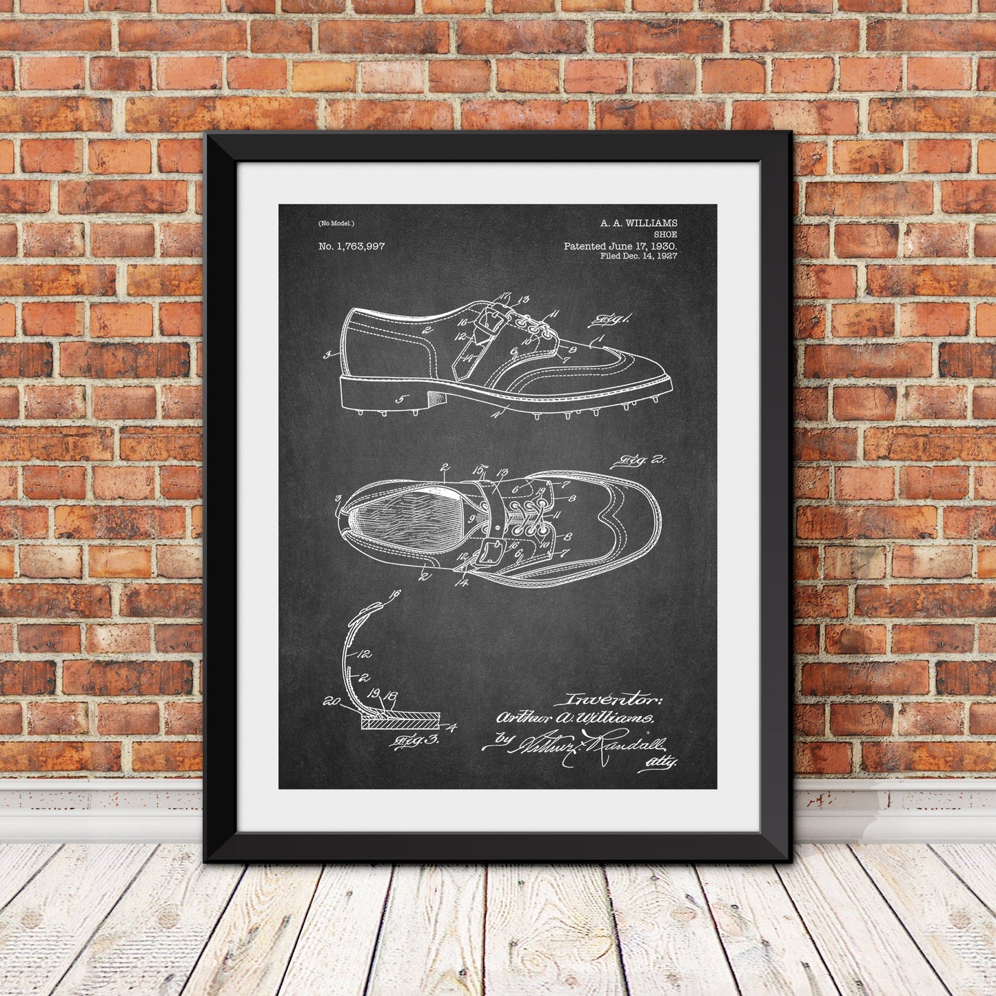 Golf Shoe Patent Patent Print