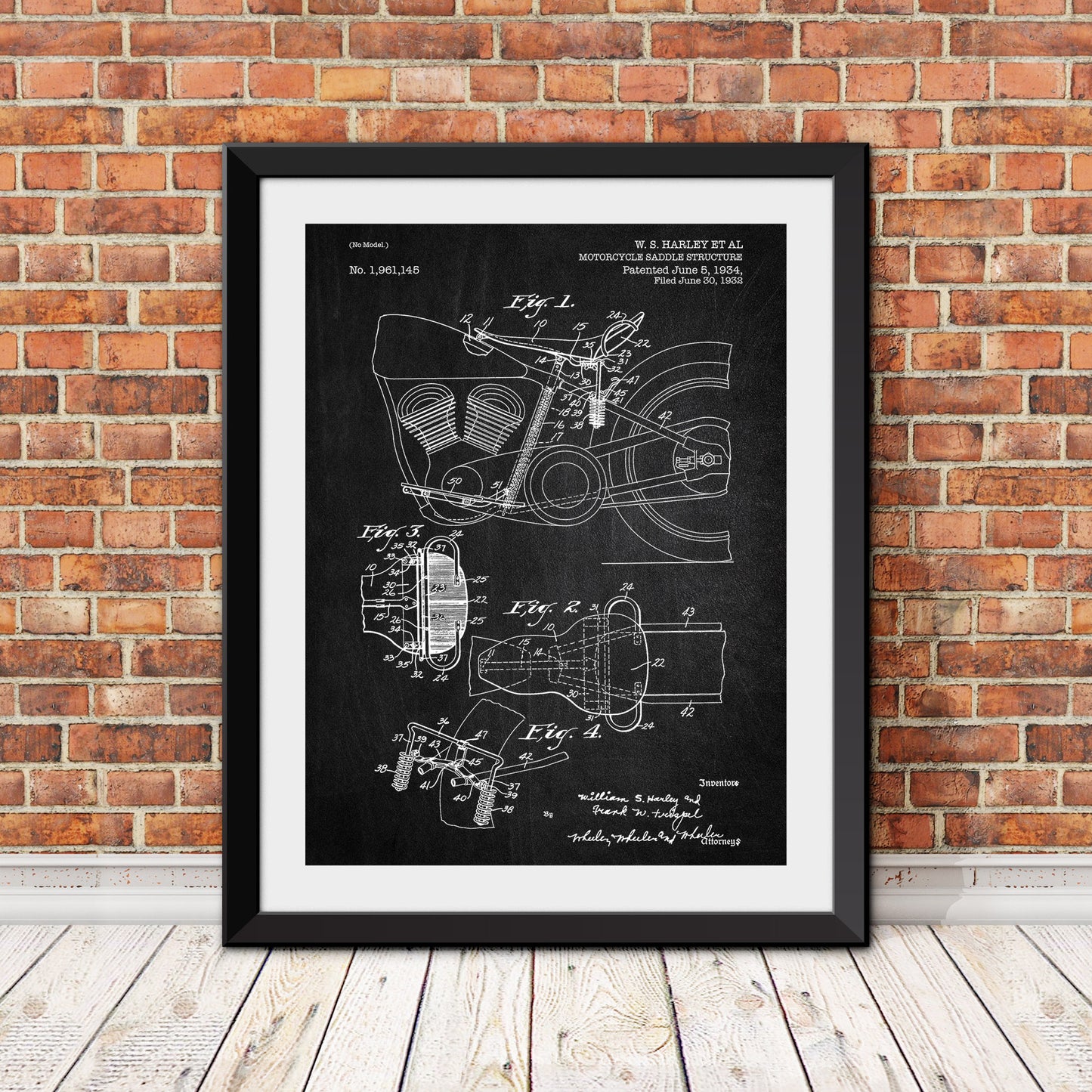Harley Davidson Saddle Structure Patent Patent Print