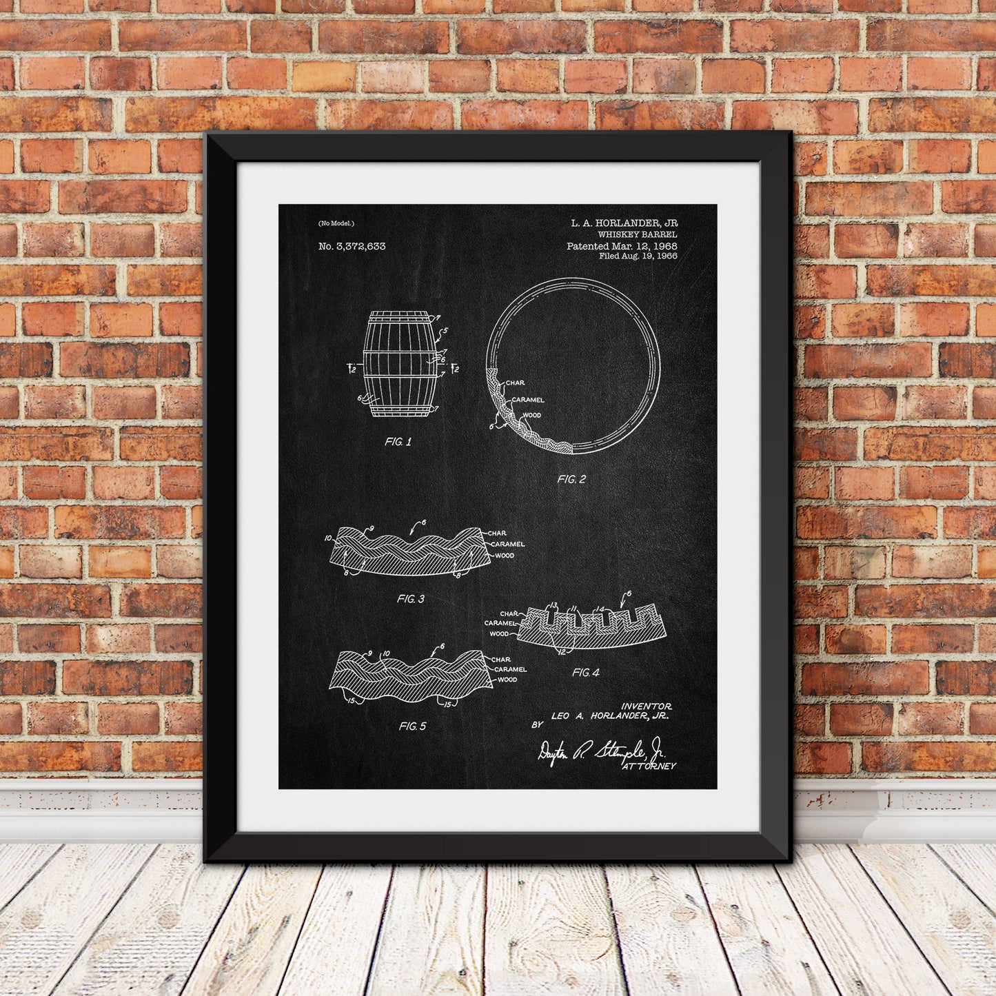 Whiskey Barrel Patent Print