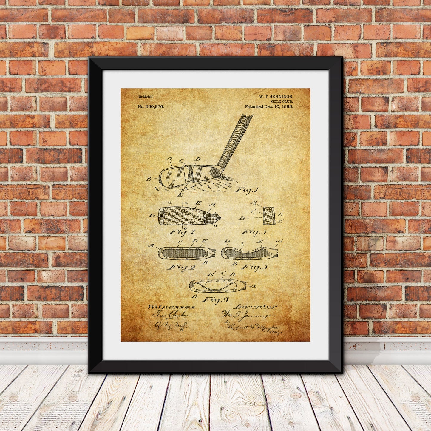 Golf Club Patent Patent Print