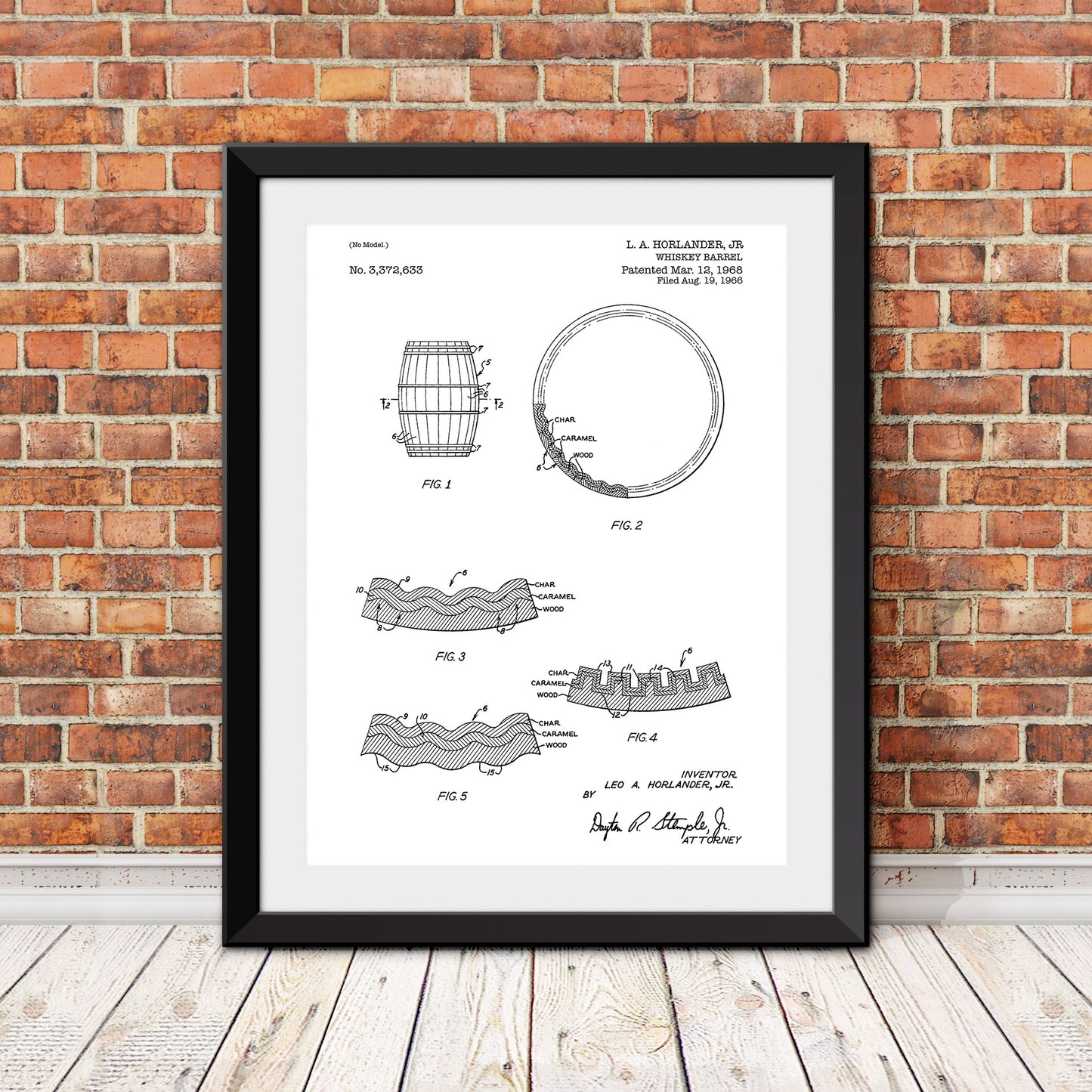 Whiskey Barrel Patent Print