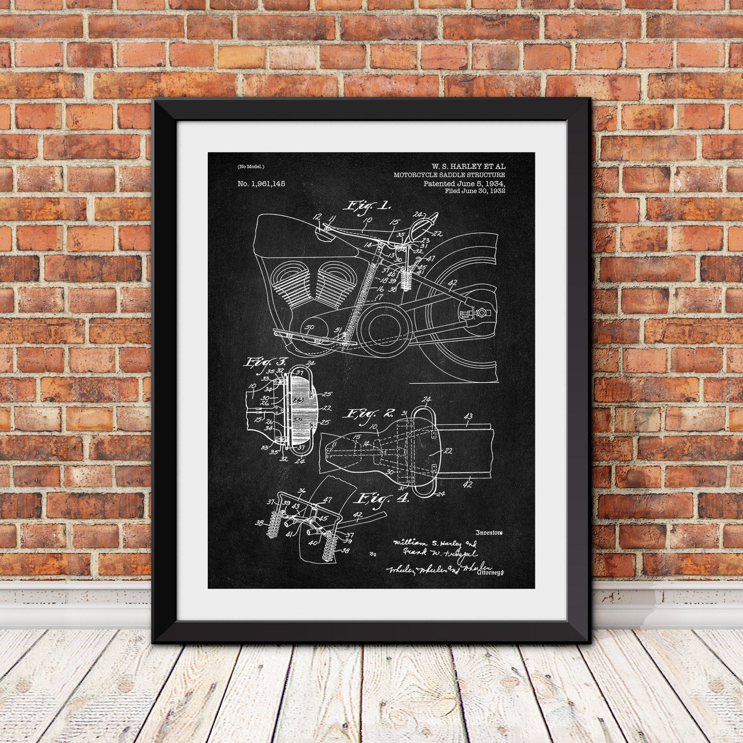 Harley Davidson Saddle Structure Patent Patent Print