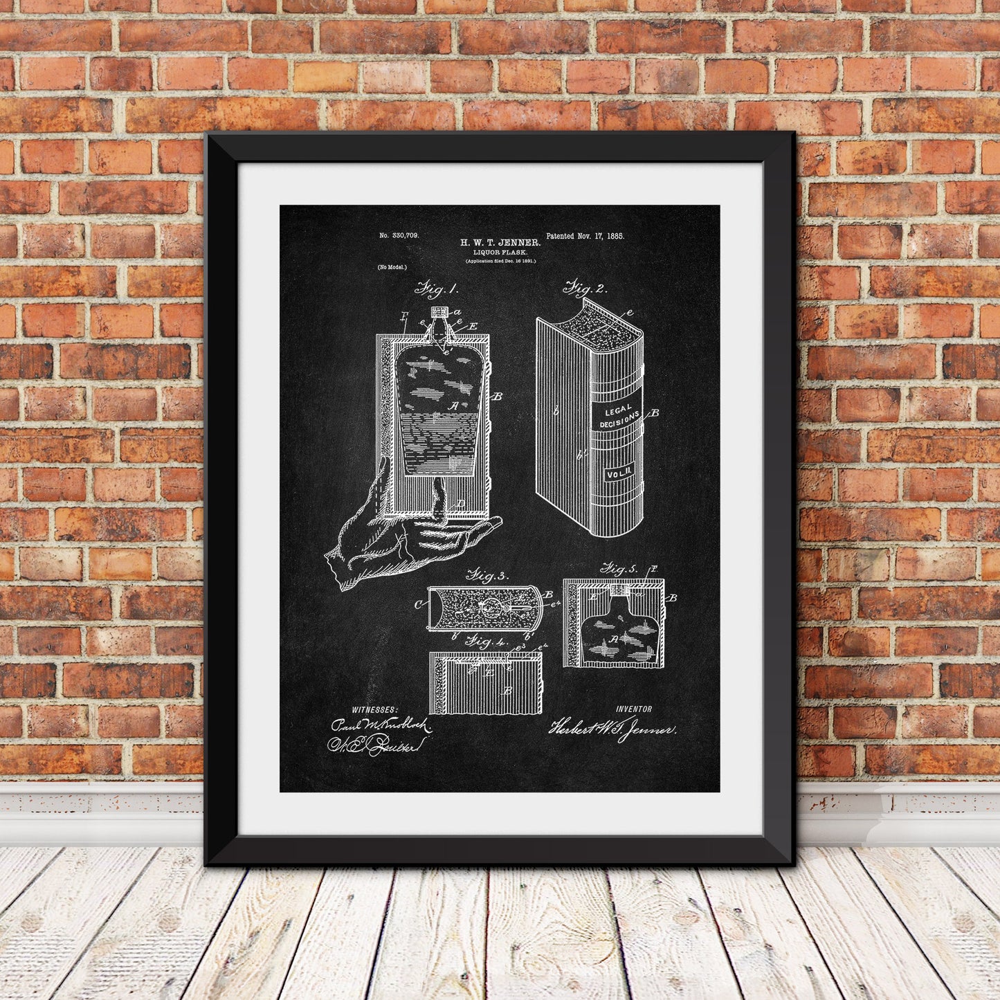 Flask Patent Patent Print