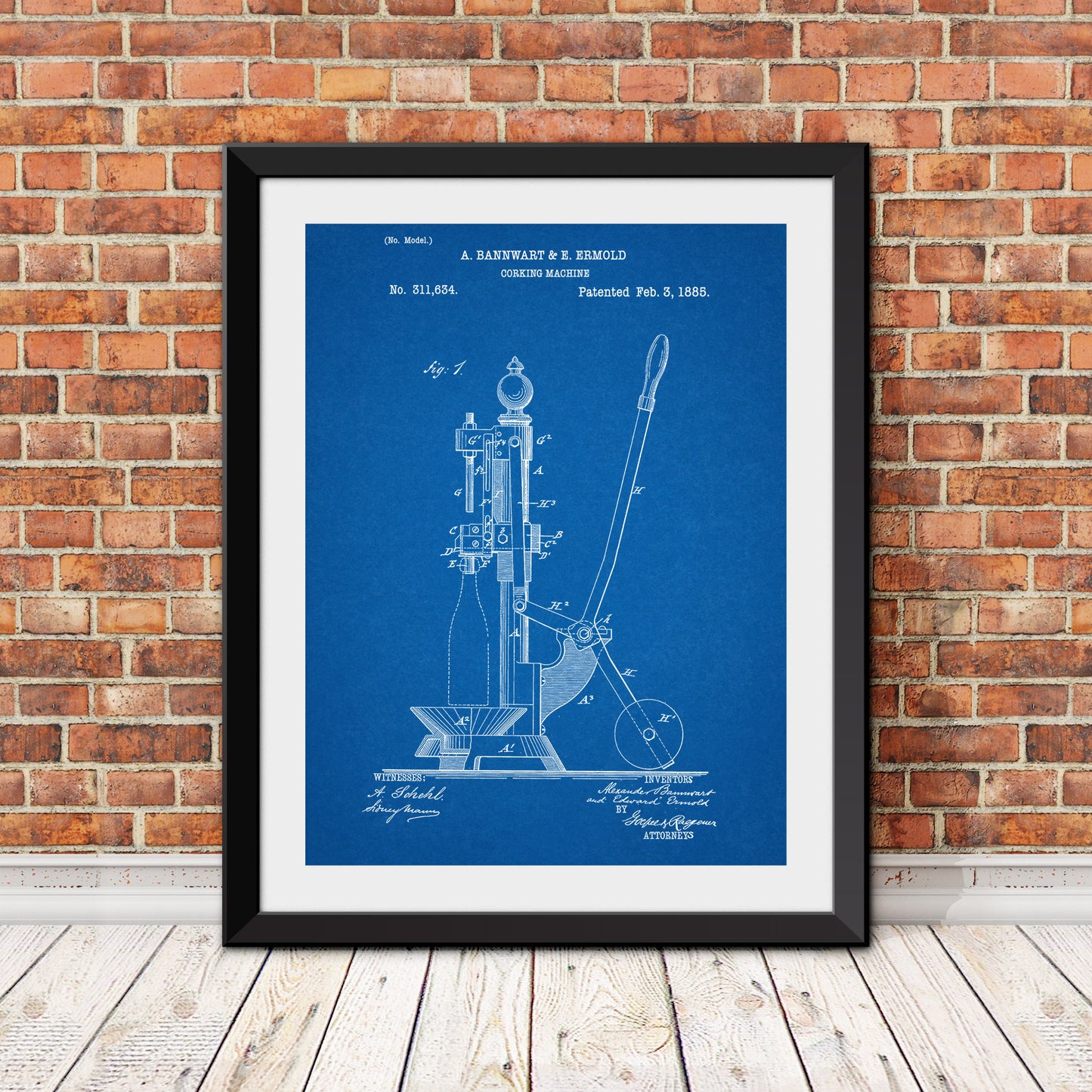 Corking Machine Patent Patent Print