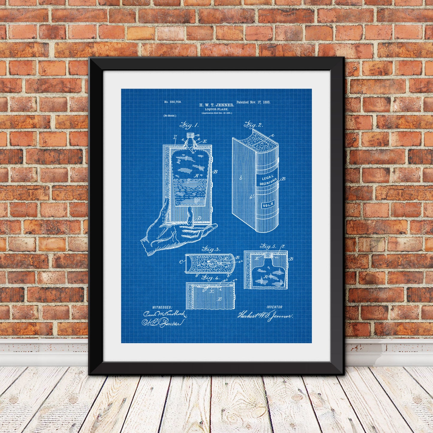 Flask Patent Patent Print