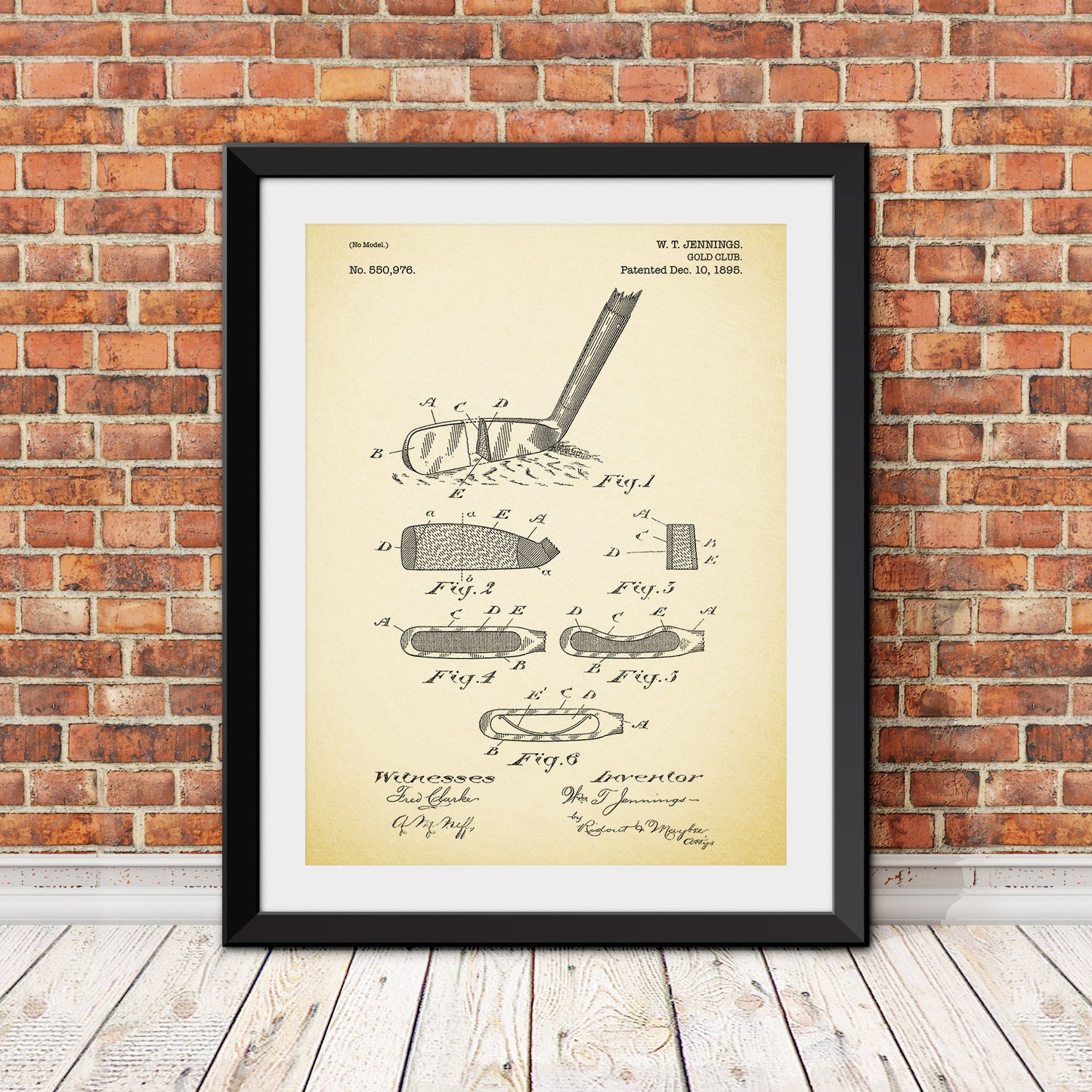 Golf Club Patent Patent Print