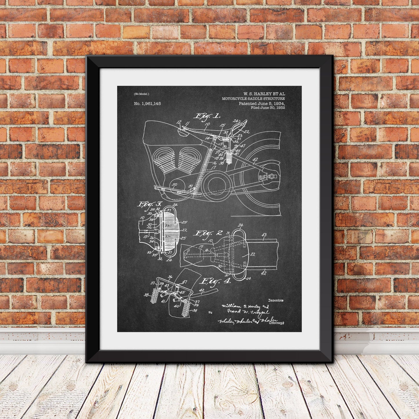 Harley Davidson Saddle Structure Patent Patent Print