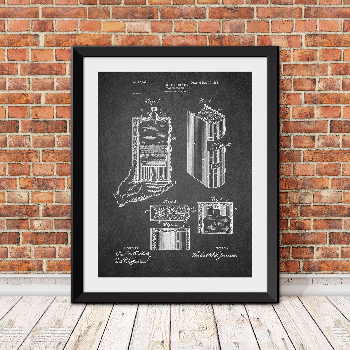 Flask Patent Patent Print