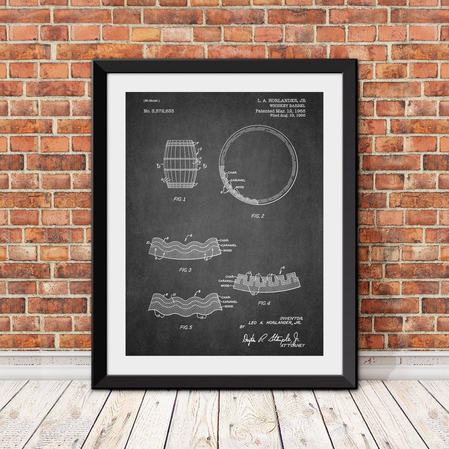 Whiskey Barrel Patent Print
