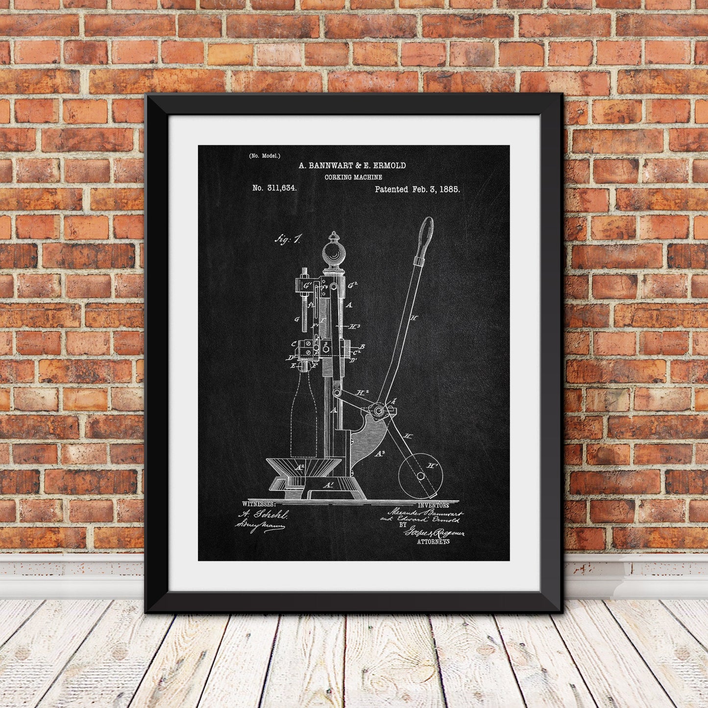 Corking Machine Patent Patent Print