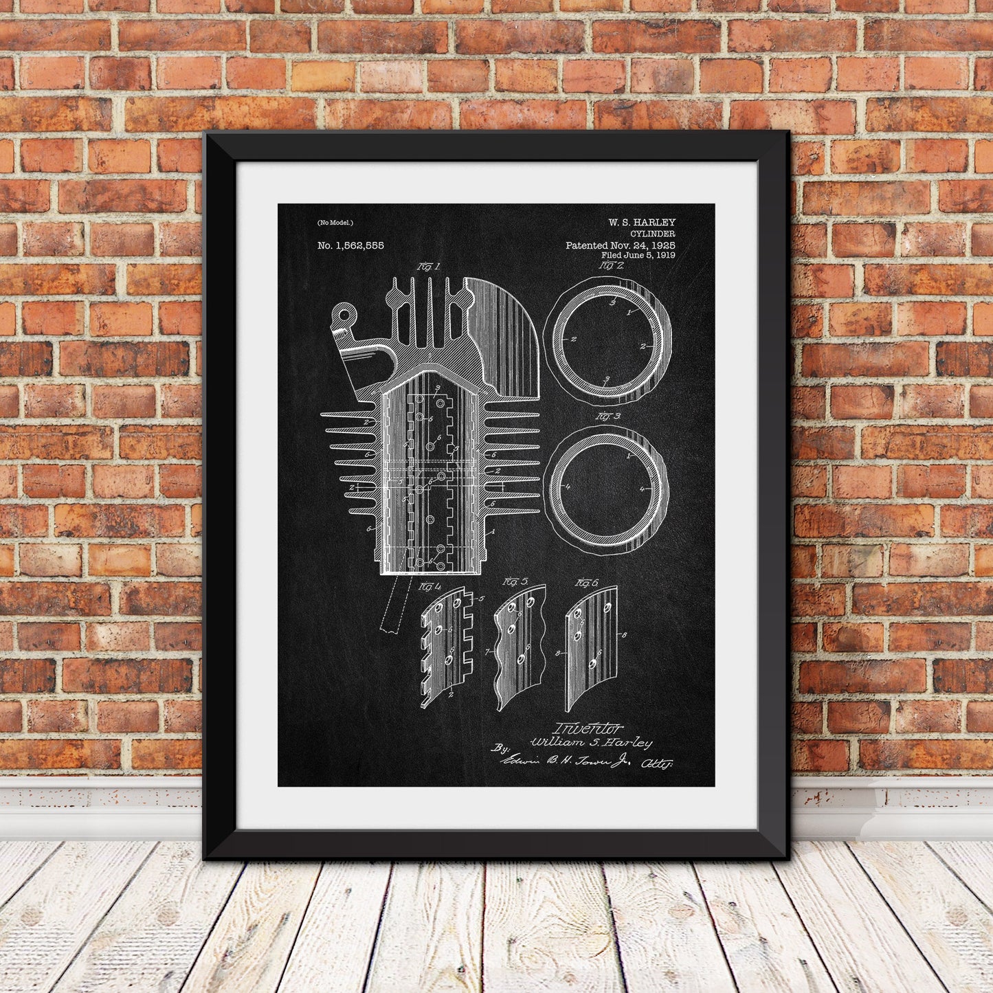 Harley Davidson Cylinder Patent Patent Print