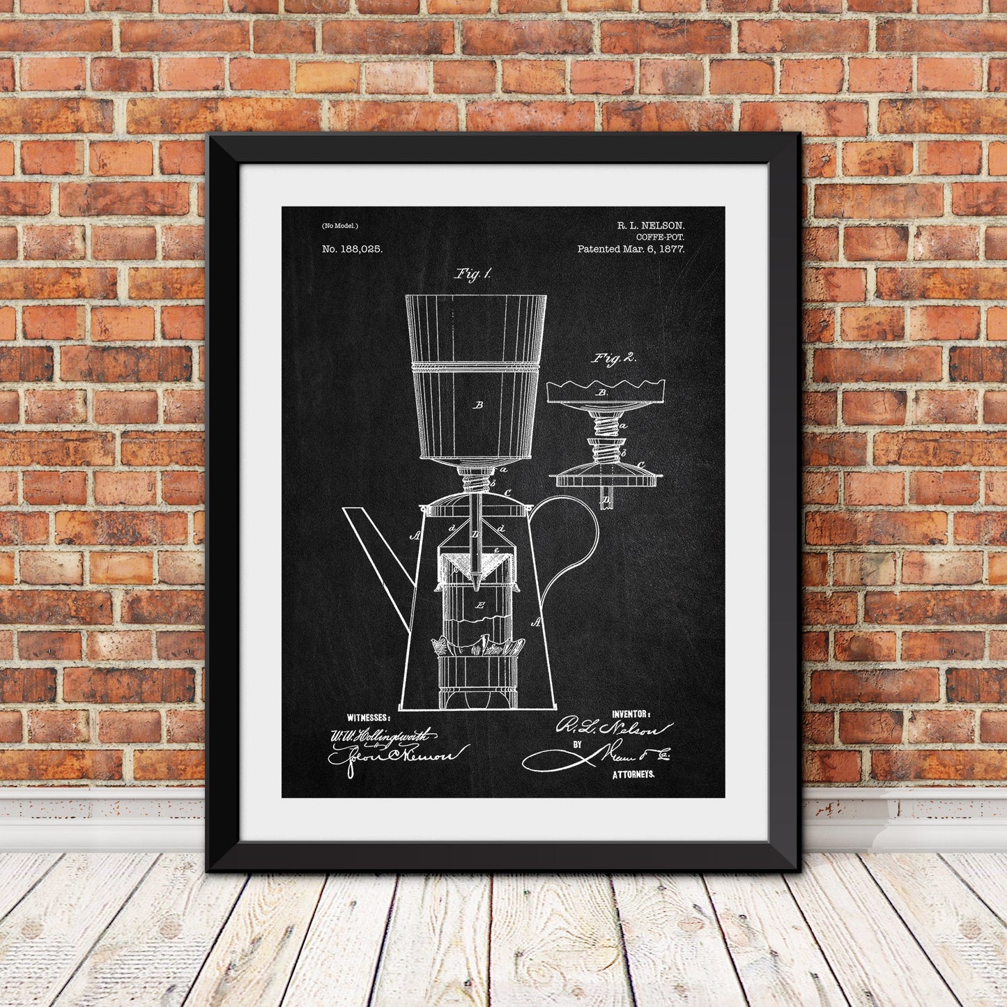 Coffee Pot Patent Patent Print