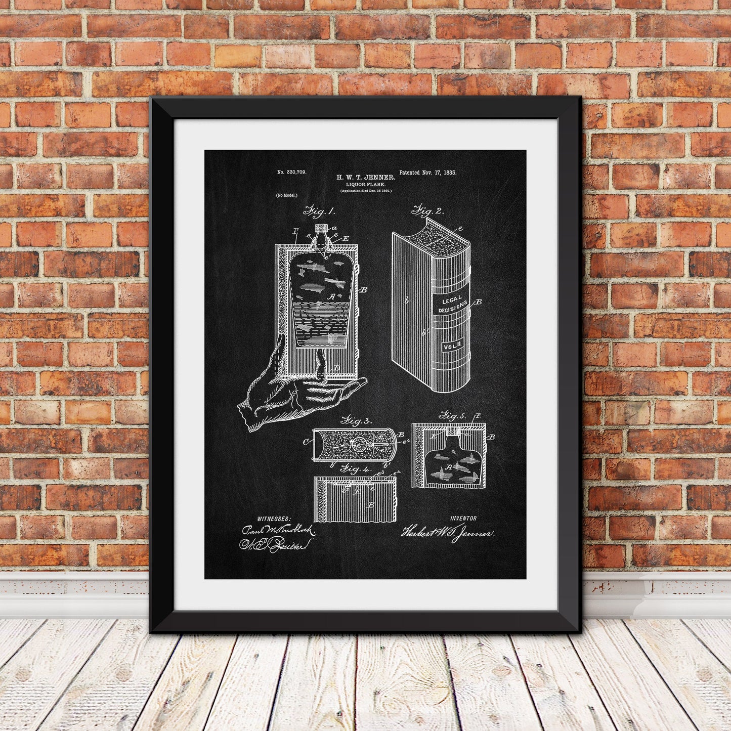 Flask Patent Patent Print