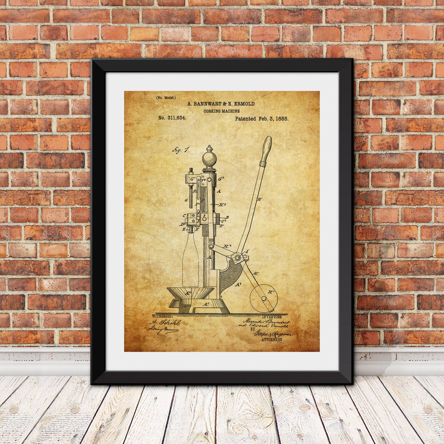 Corking Machine Patent Patent Print