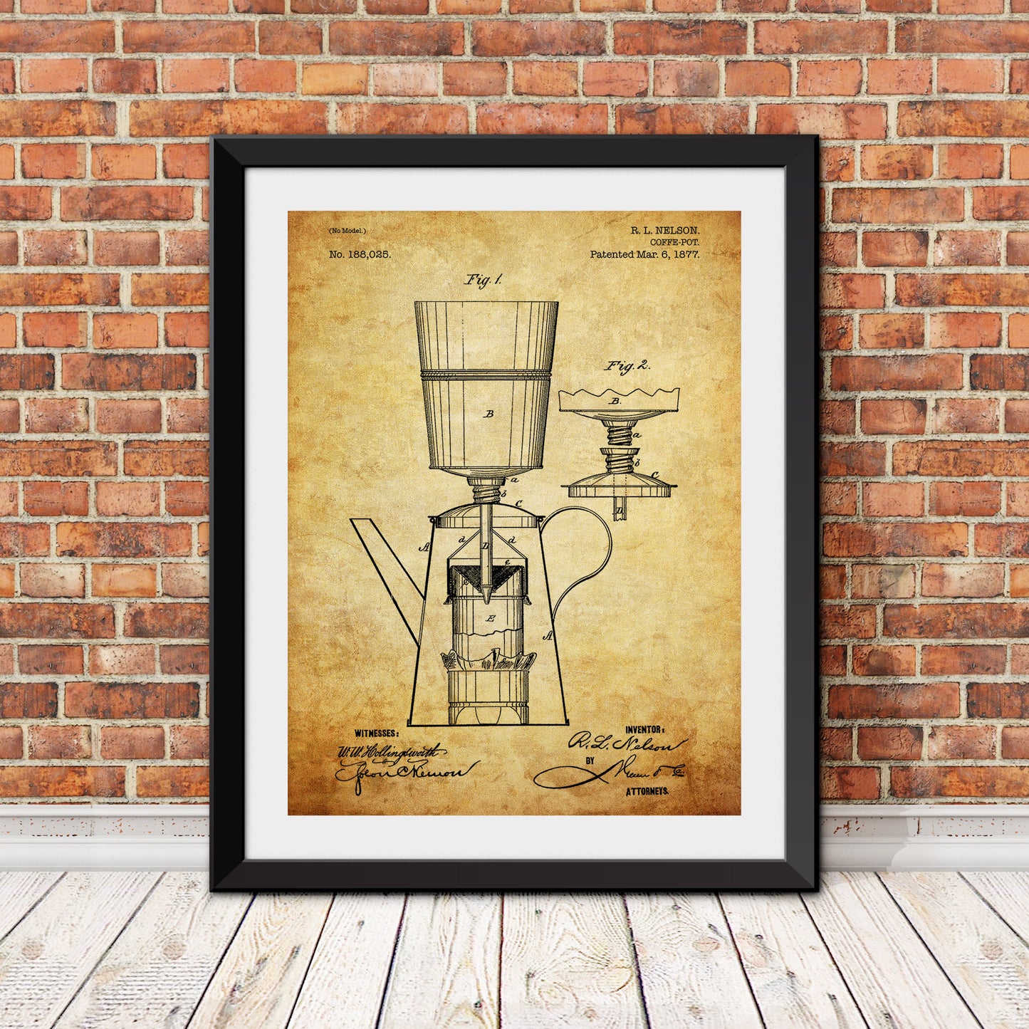 Coffee Pot Patent Patent Print