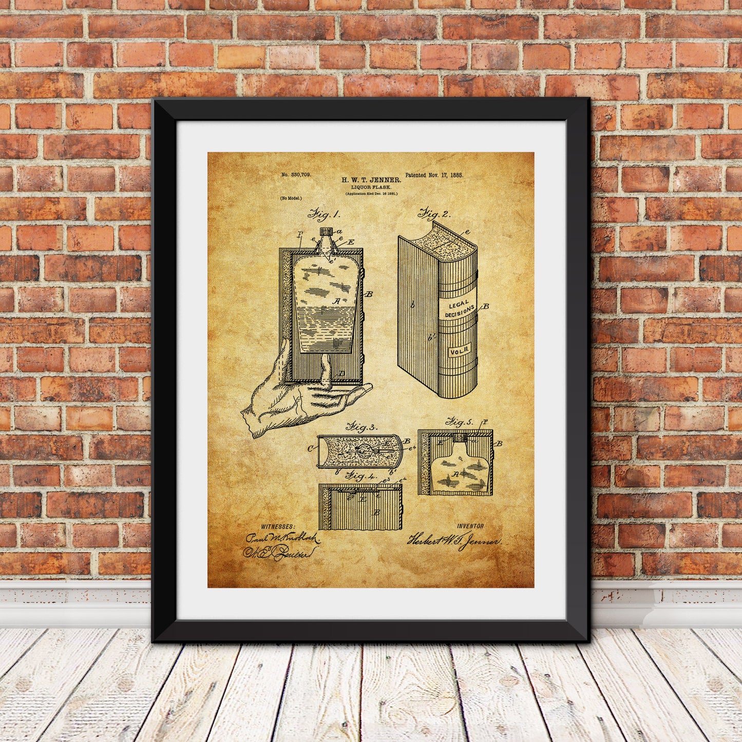 Flask Patent Patent Print