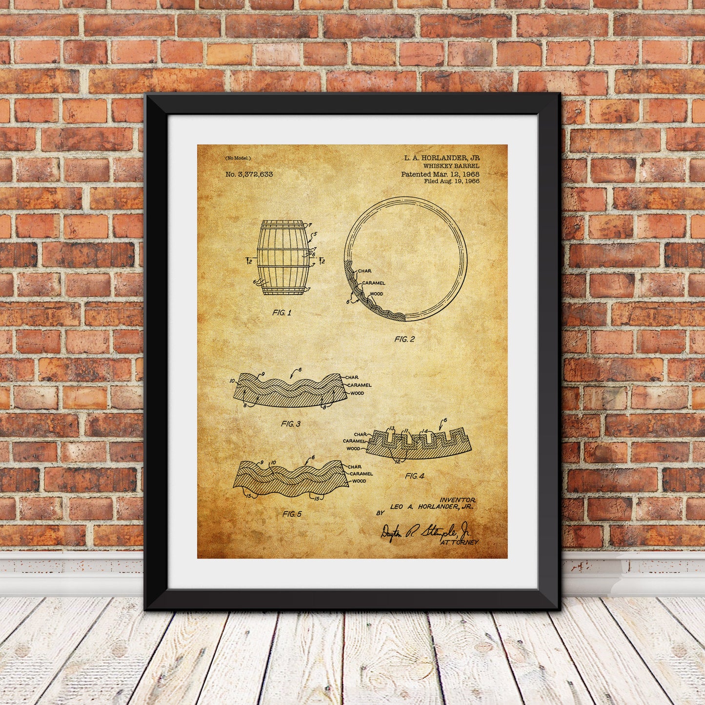 Whiskey Barrel Patent Print