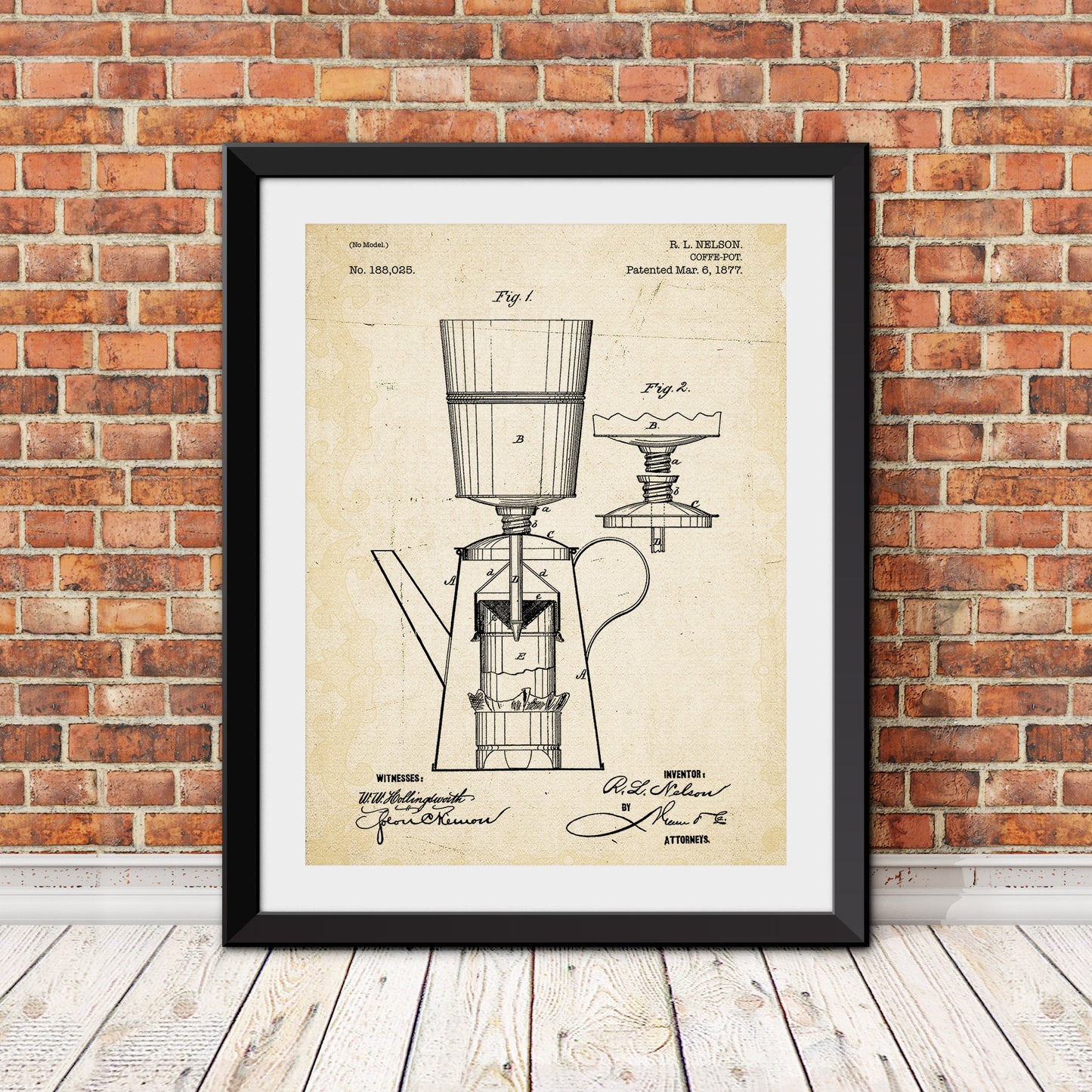 Coffee Pot Patent Patent Print