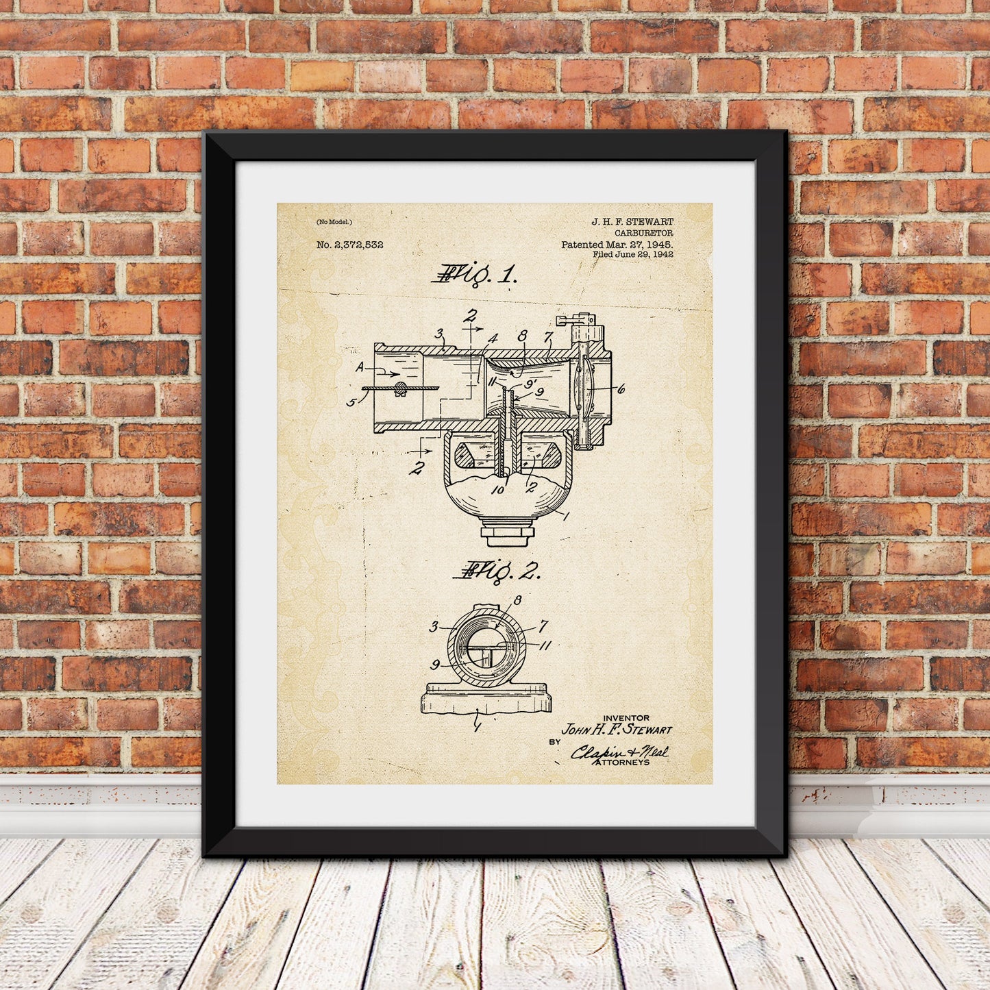 Harley Davidson Carburator Patent Patent Print