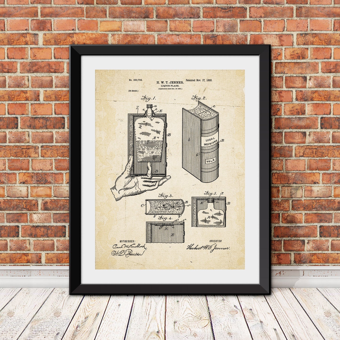 Flask Patent Patent Print