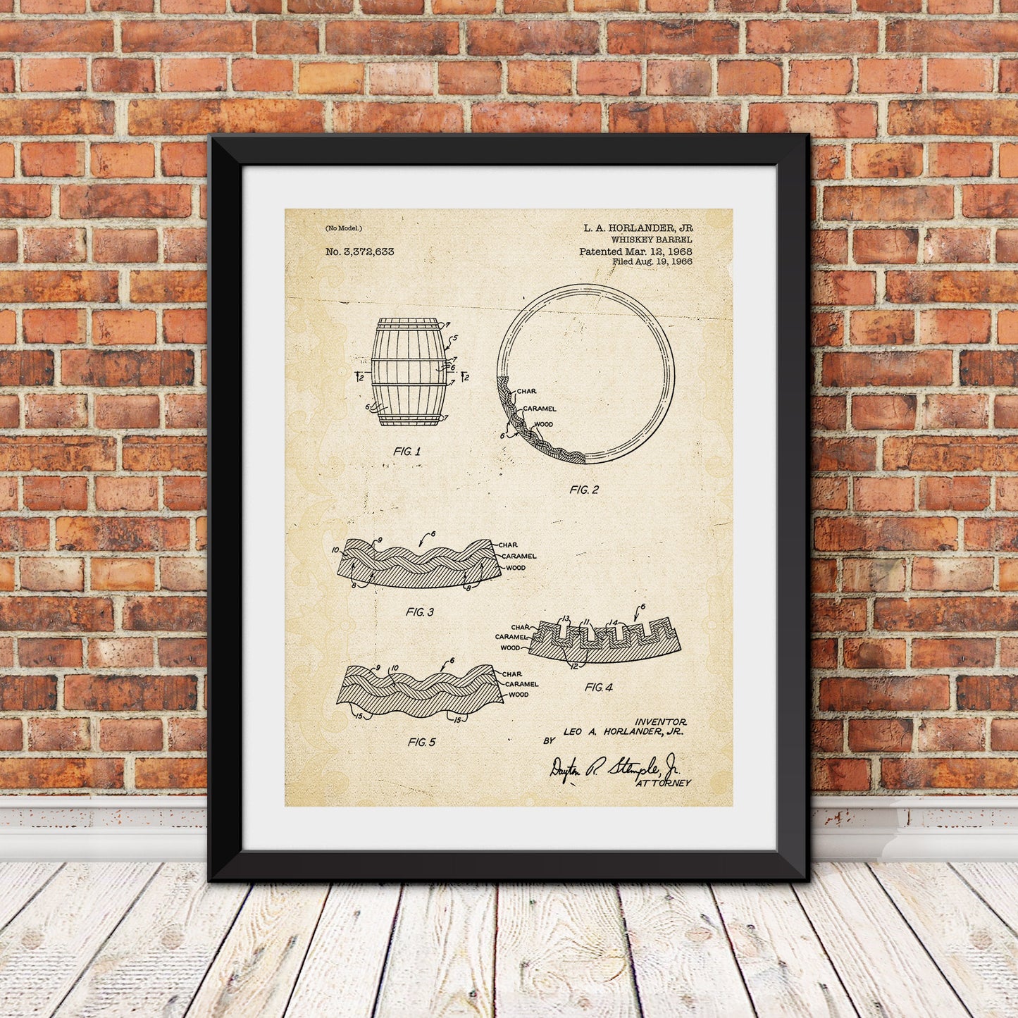 Whiskey Barrel Patent Print