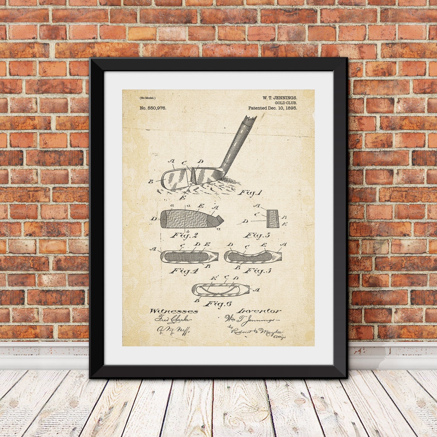 Golf Club Patent Patent Print
