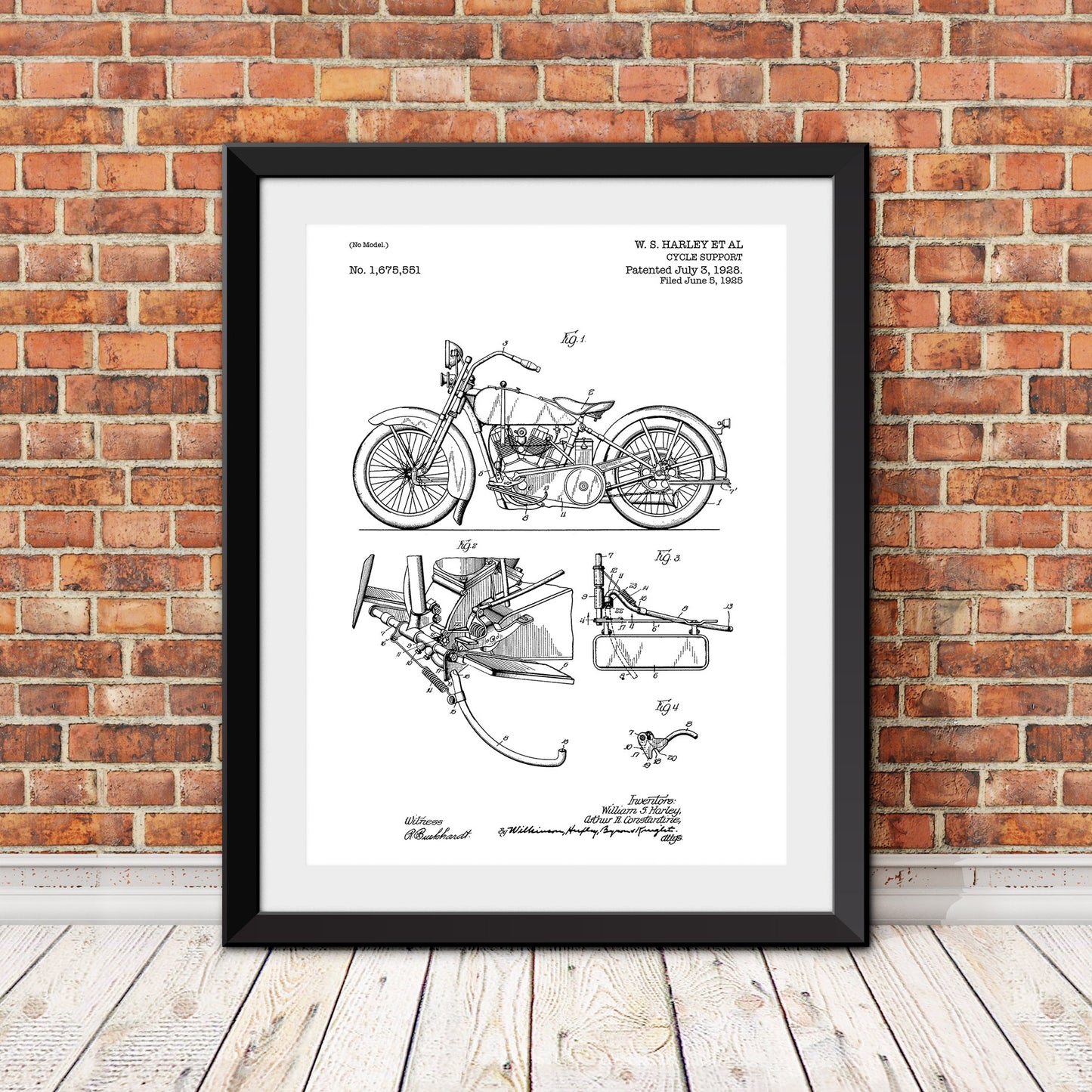 Harley Davidson Cycle Support Patent Patent Print