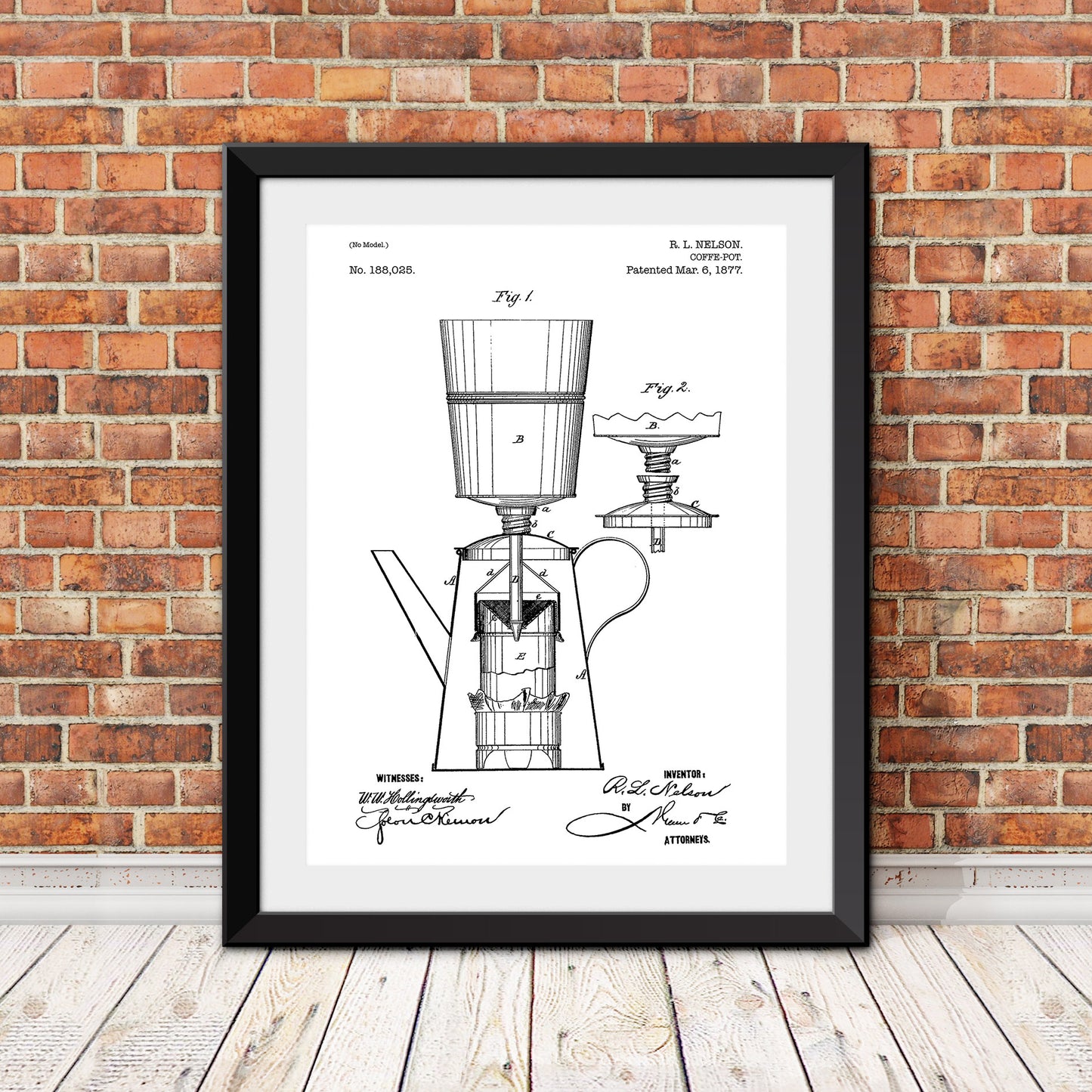 Coffee Pot Patent Patent Print