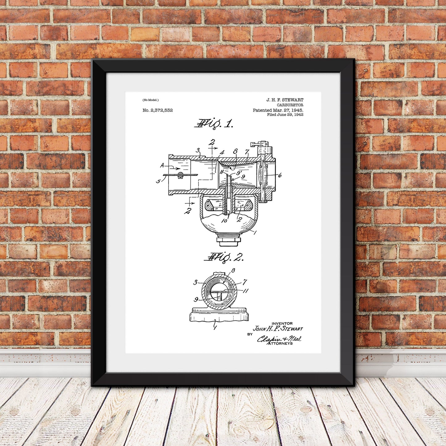 Indian Motorcycle Carburator Patent Patent Print