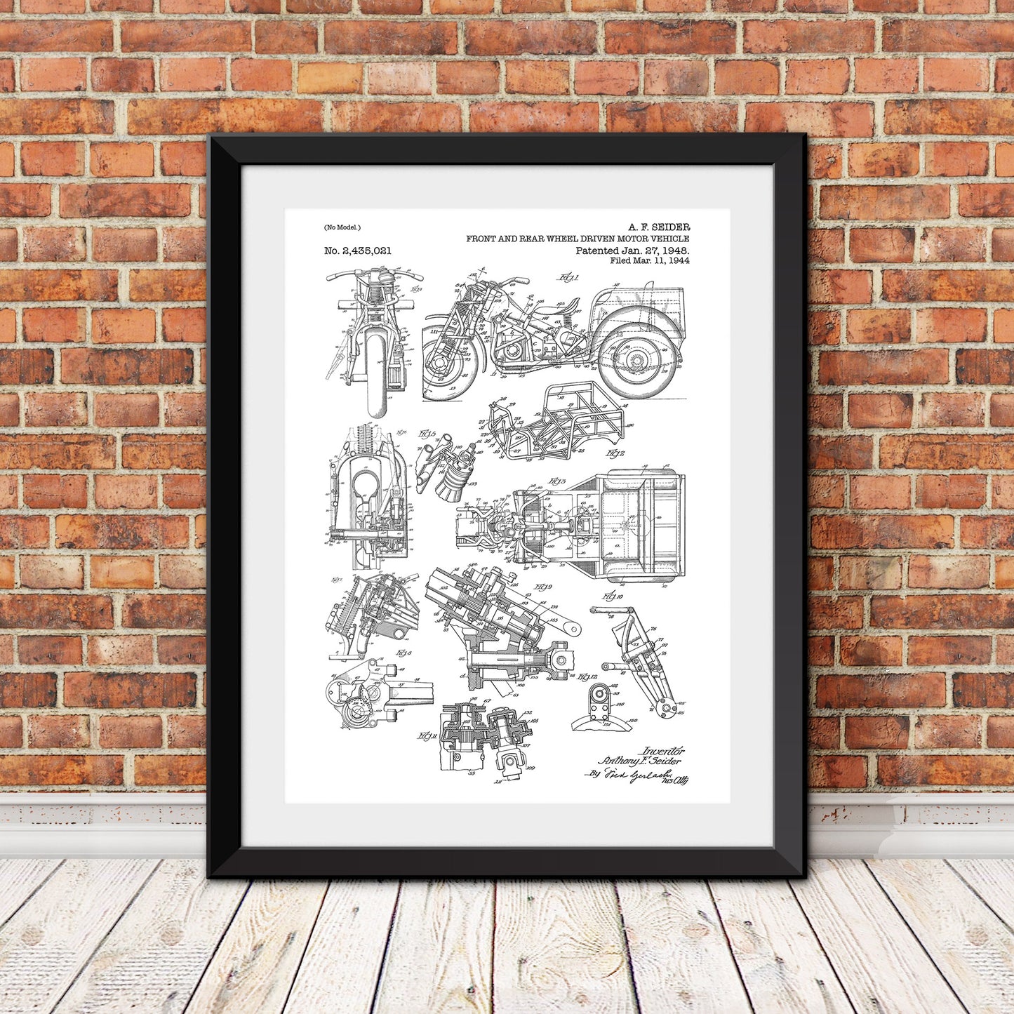 Front & Rear Wheel Drive Patent Patent Print
