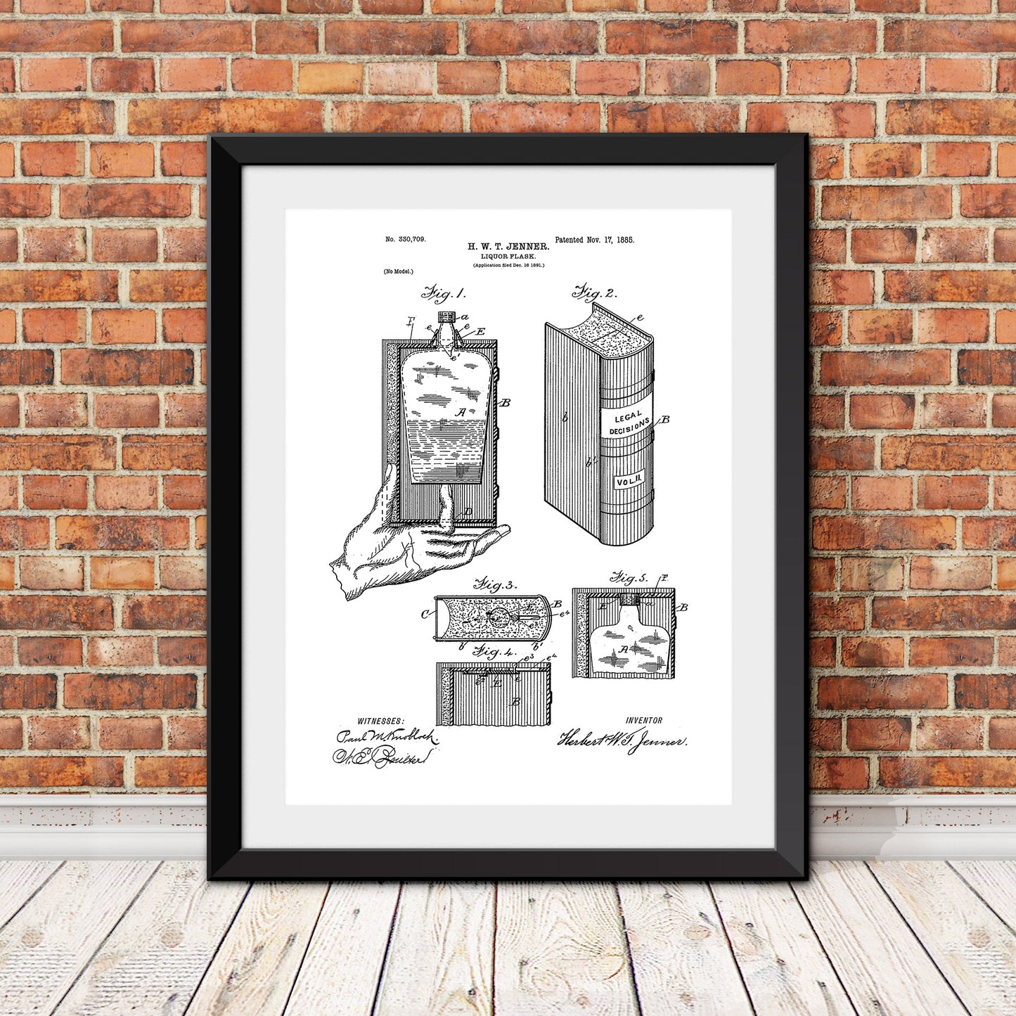 Flask Patent Patent Print