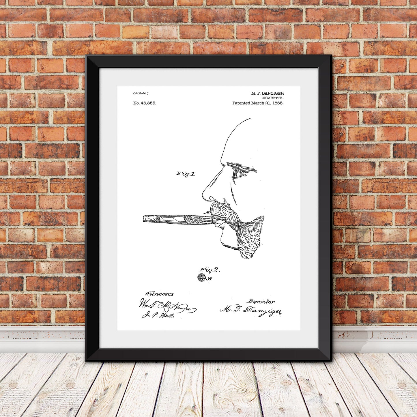 Cigarette Patent Patent Print