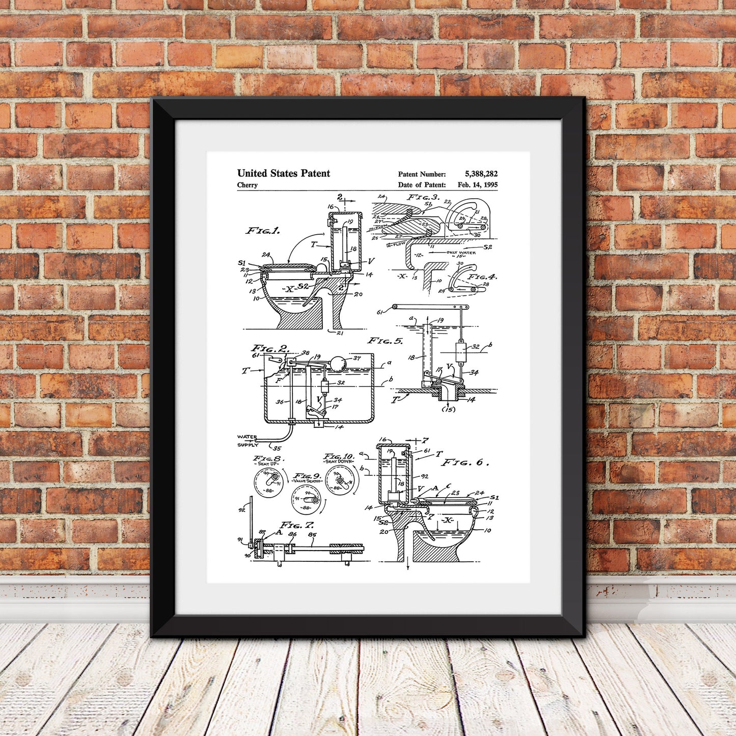 Tailet Patent Patent Print