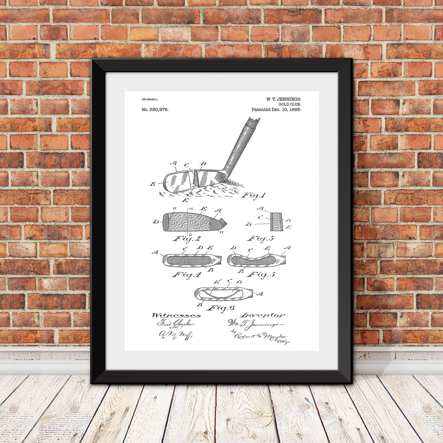 Golf Club Patent Patent Print