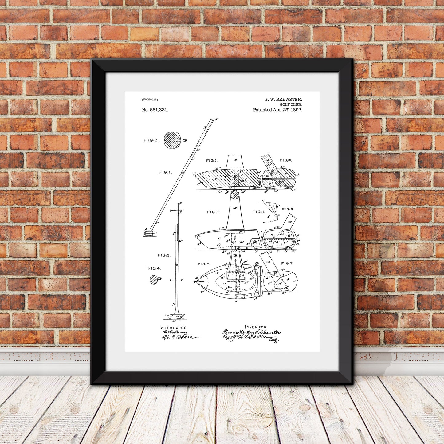 Golf Club Patent III Patent Print