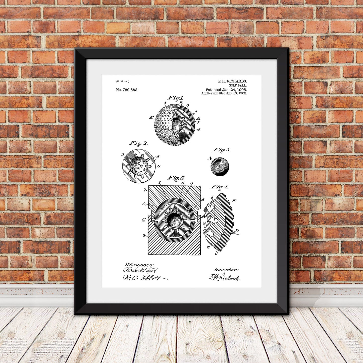 Golf Ball Patent IV Patent Print